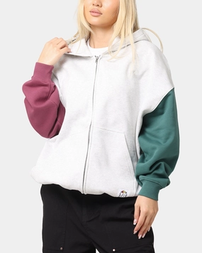 Carre Floral Full Zip Hoodie Multi Unique Piece Commuter Fit