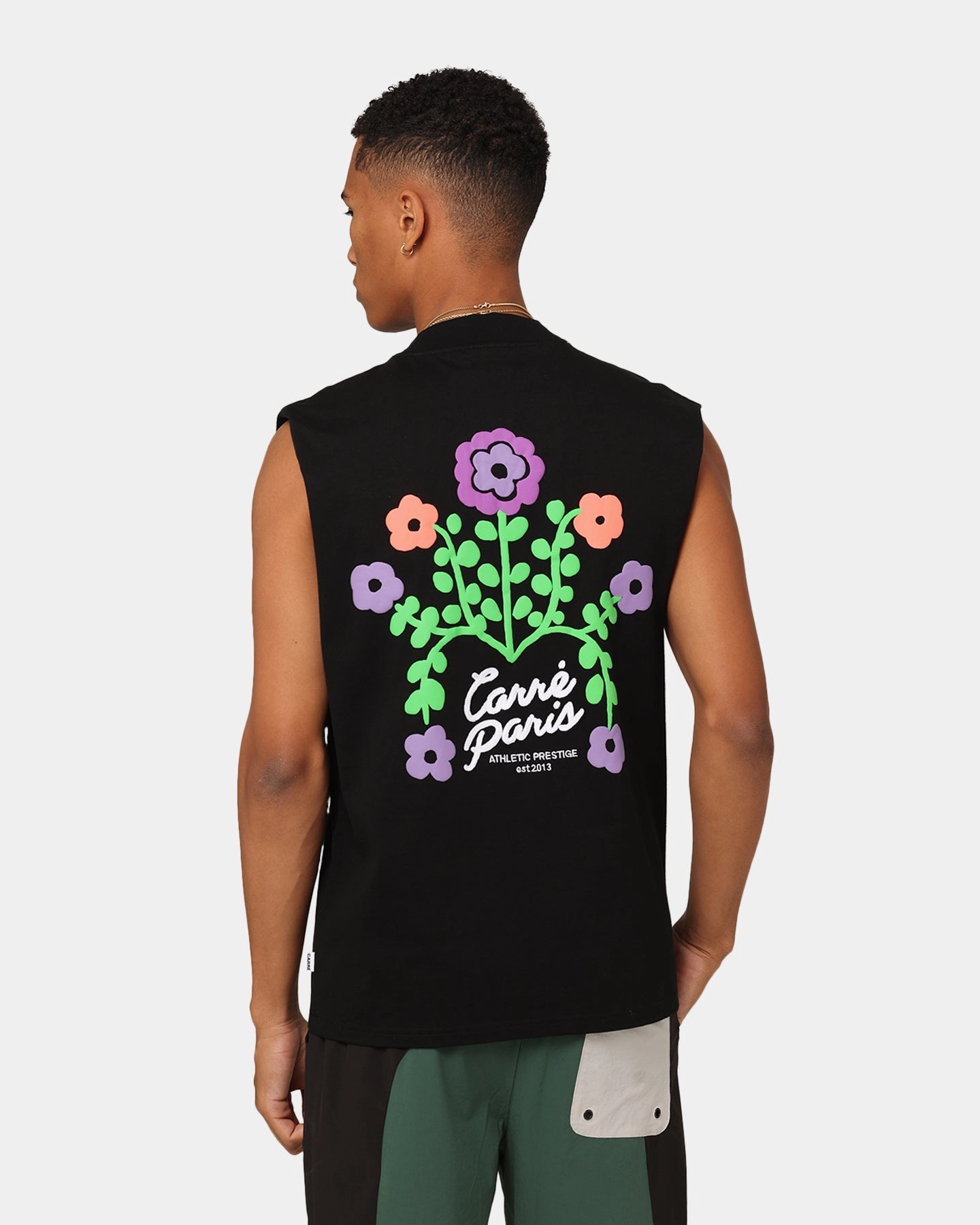 Carre Floraux Muscle T-Shirt Black Outdoor Sports
