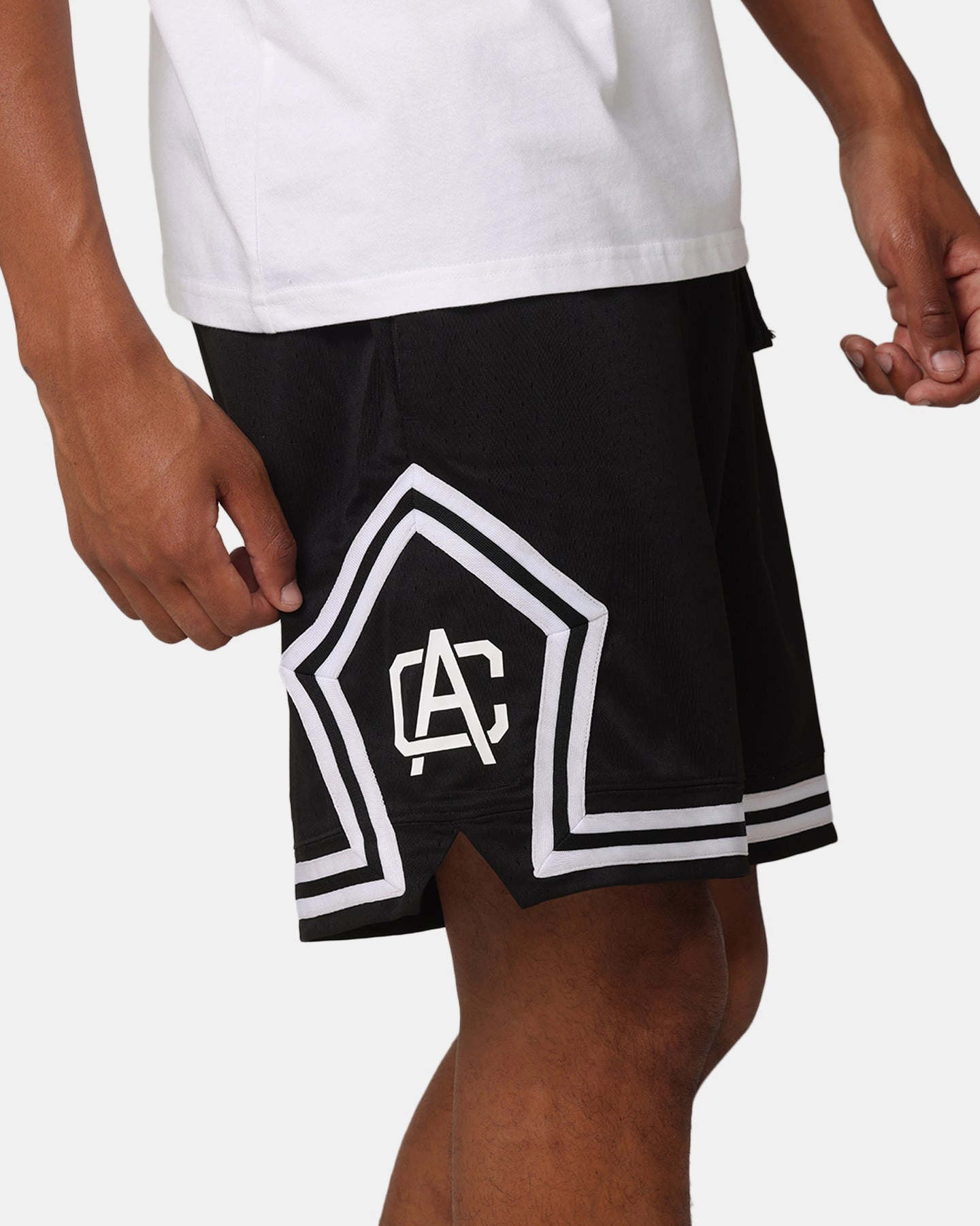 Carre Fold Mesh Basketball Shorts Black/White Comfortable clothing Wedding Gift