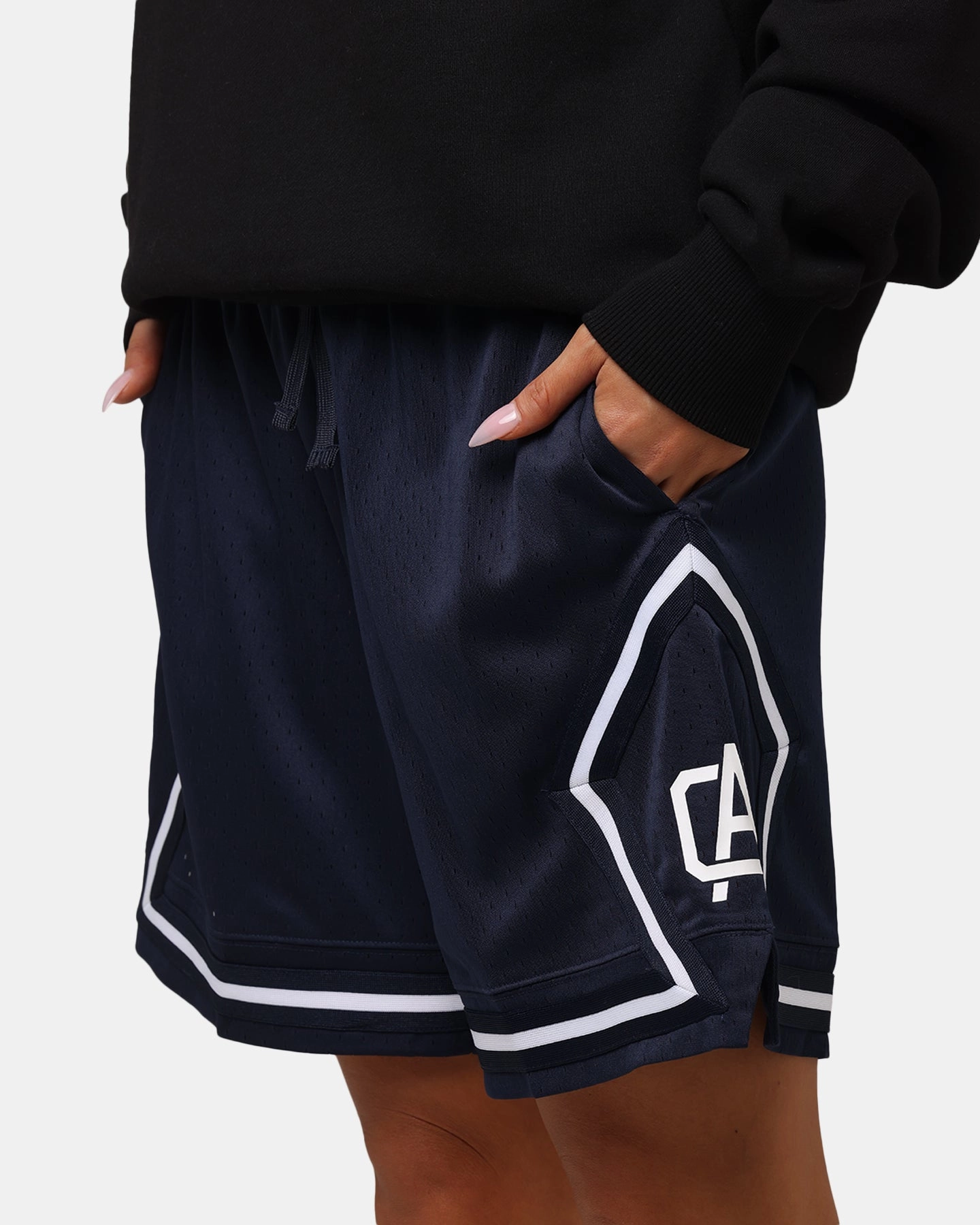 Carre Fold Mesh Basketball Shorts Navy/White Hot Day Tactical Storage Solutions