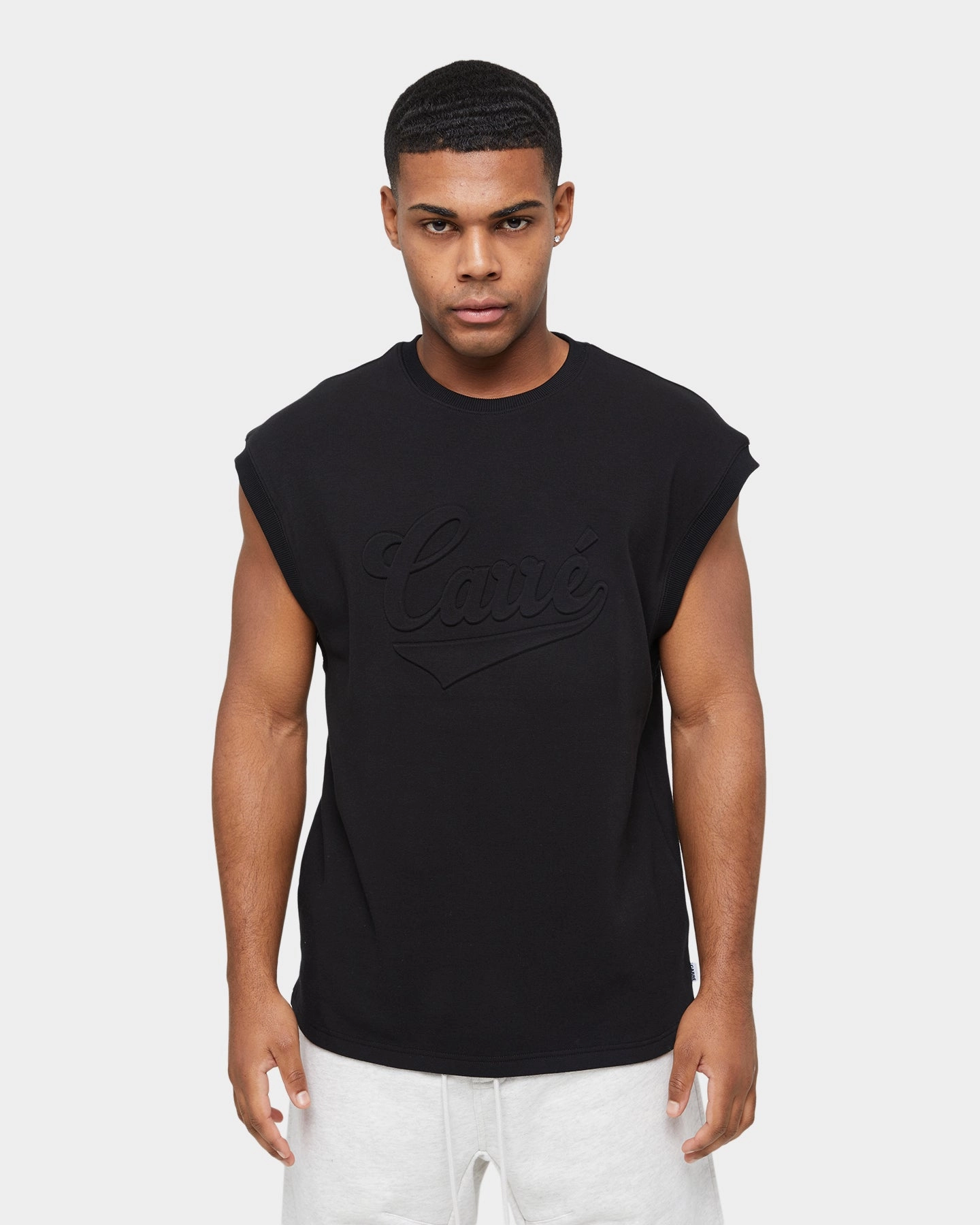 Chafe Free Armhole Carre Forme Muscle T-Shirt Black