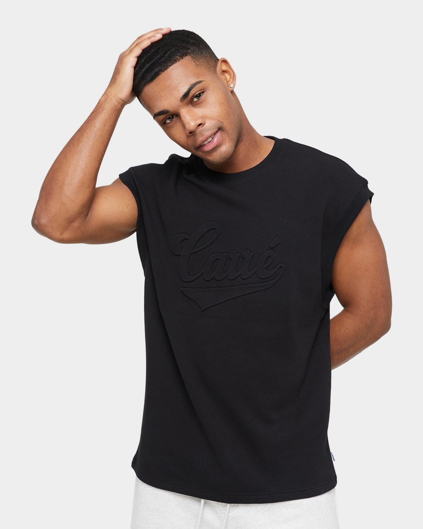 Seasonal Layering Carre Forme Muscle T-Shirt Black
