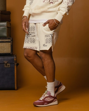 UPF Sun Protection Petite Fit Carre Fragment Paisley Shorts Off White