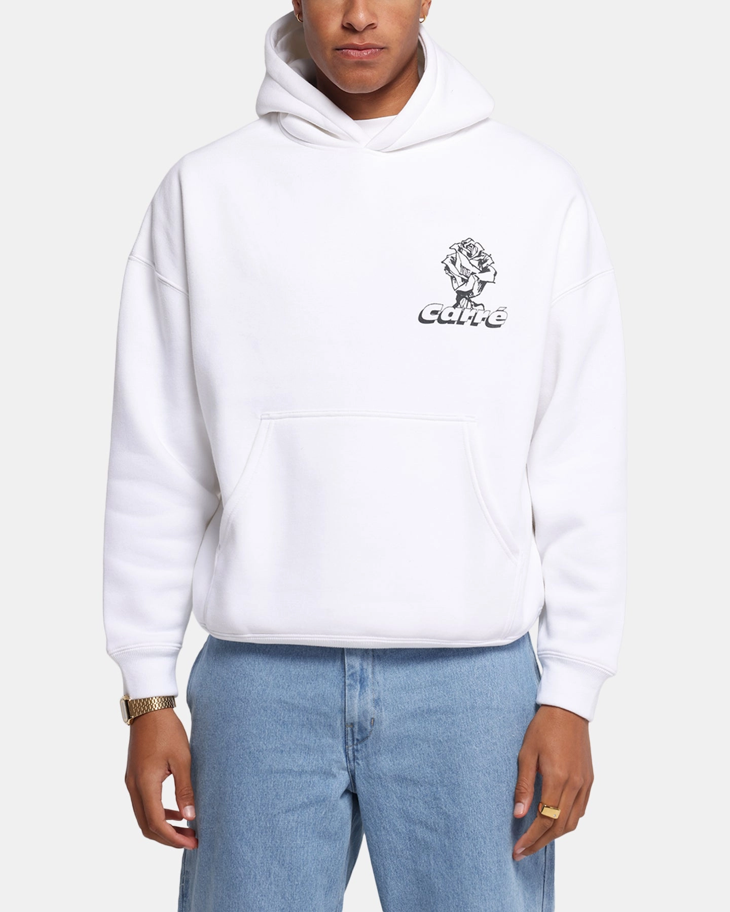 Opossum like Carre Freshly Picked Hoodie White