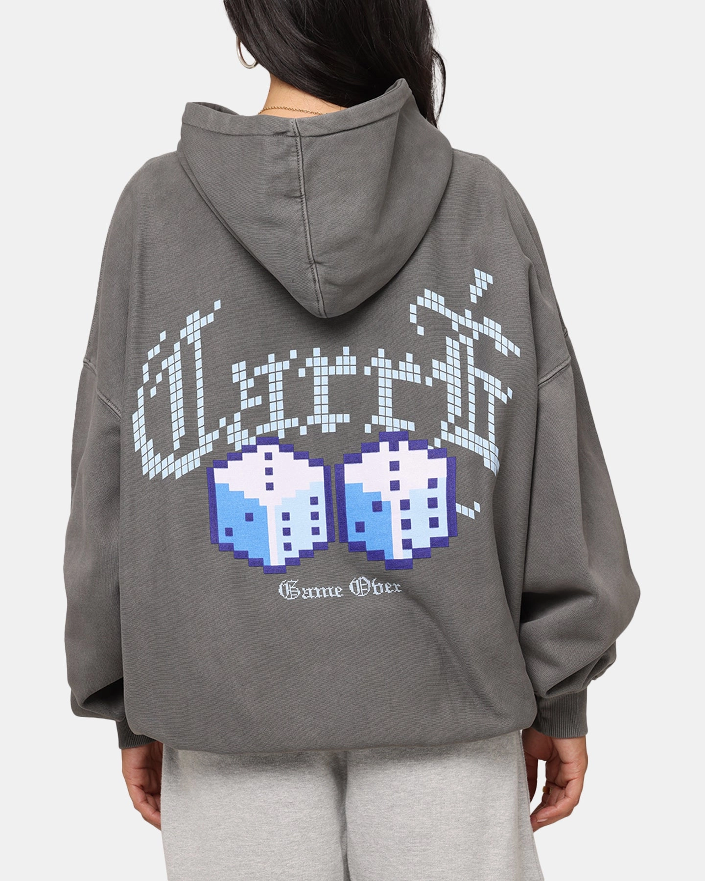 Carre Game Over Hoodie Washed Charcoal Bill