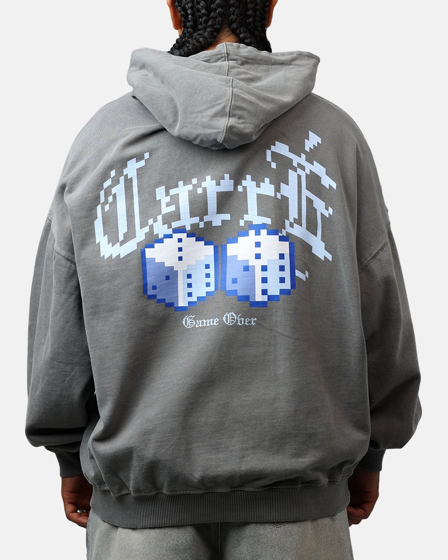 Carre Game Over Hoodie Washed Charcoal Mix - and - Match Double Layered Edging