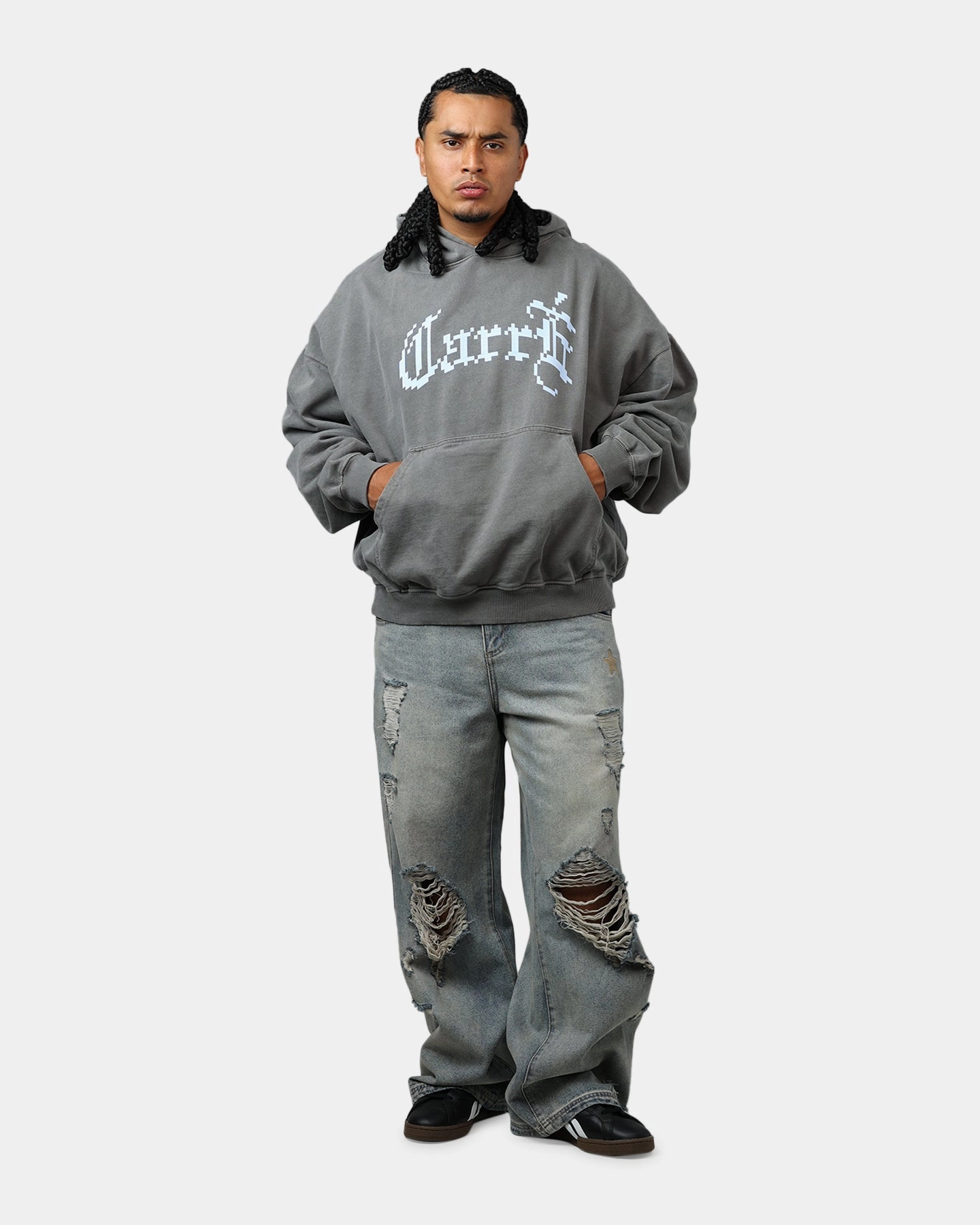 Carre Game Over Hoodie Washed Charcoal Stretch Comfort