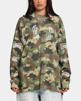 Carre Global Oversized Long Sleeve T-Shirt Camo Adaptable