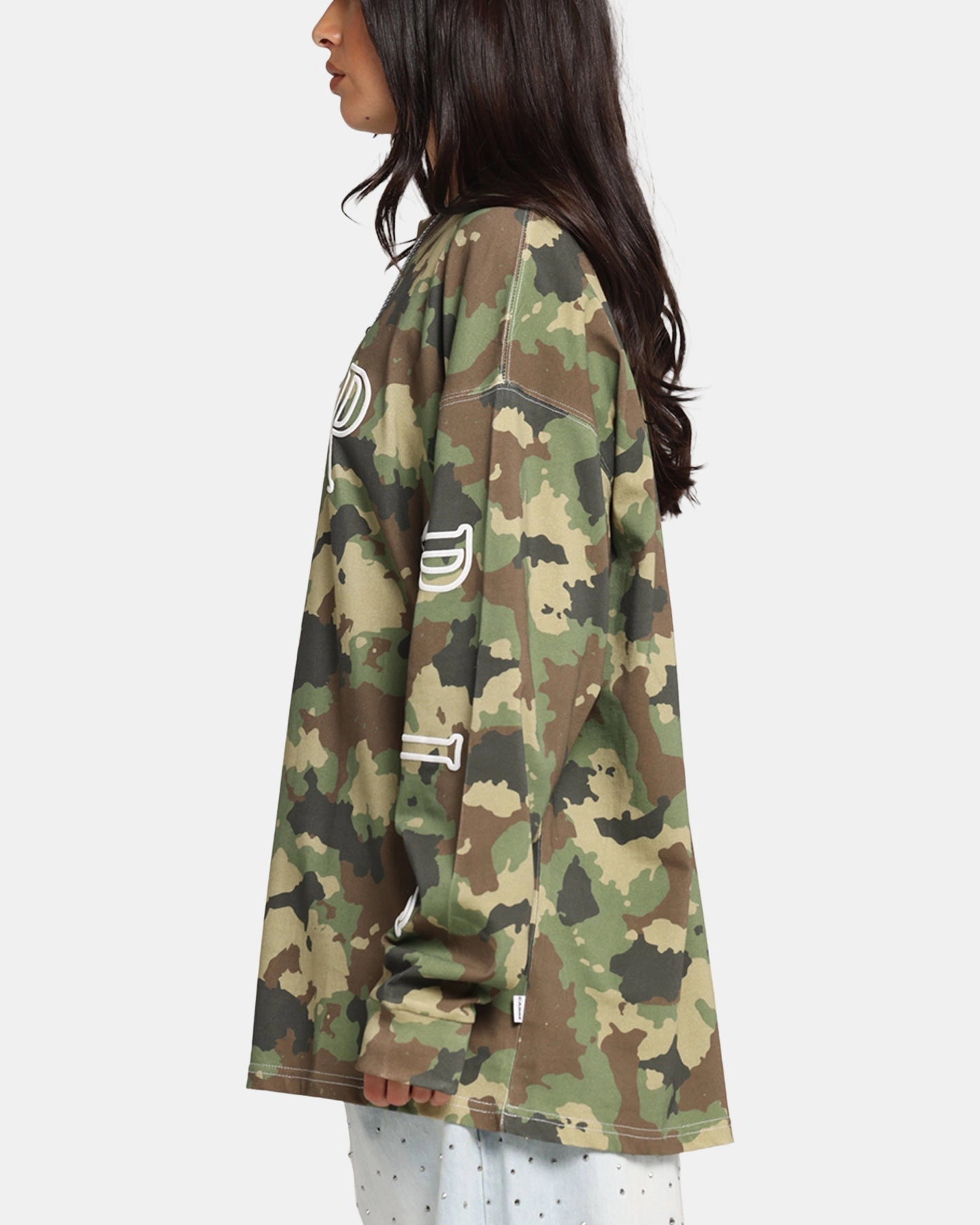 Carre Global Oversized Long Sleeve T-Shirt Camo Timeless Must-Have