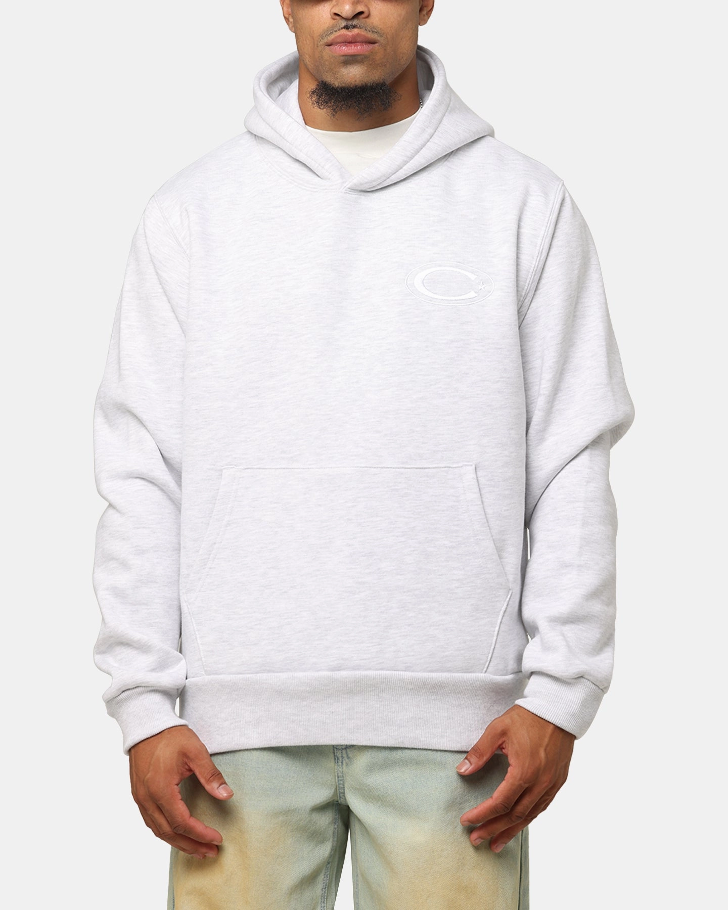 Outdoor Wear checkered pattern Carre Graffiti Hoodie Grey Marle