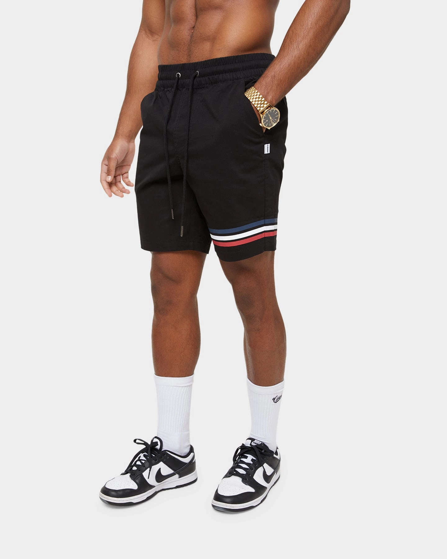 Street Ready Effortless Wear Carre Insigne Walk Shorts Black