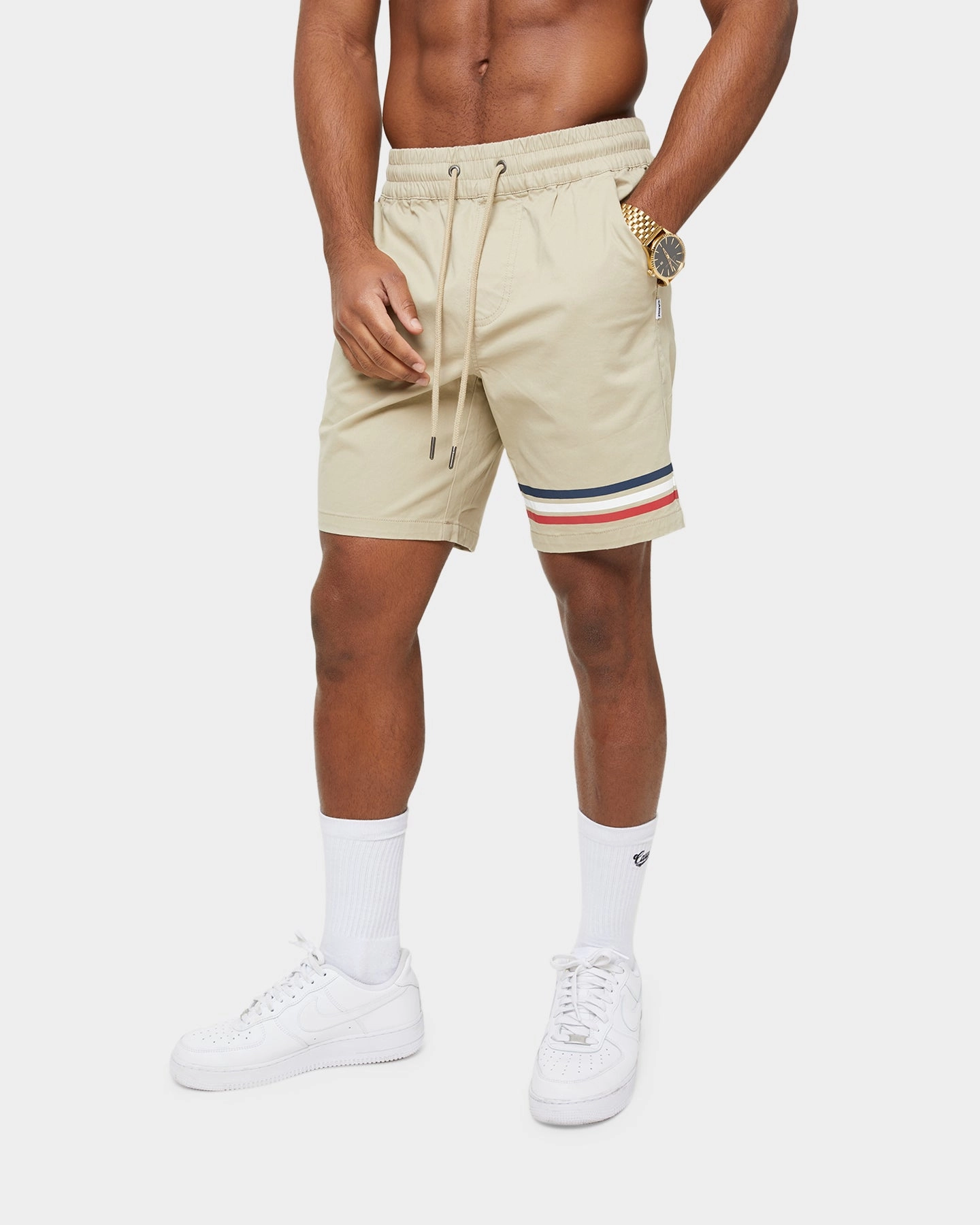 Carre Insigne Walk Shorts Stone Linen shorts