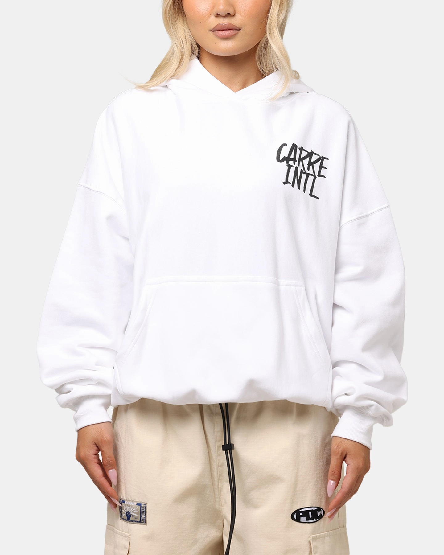 couple's look meeting look Carre International Hoodie White