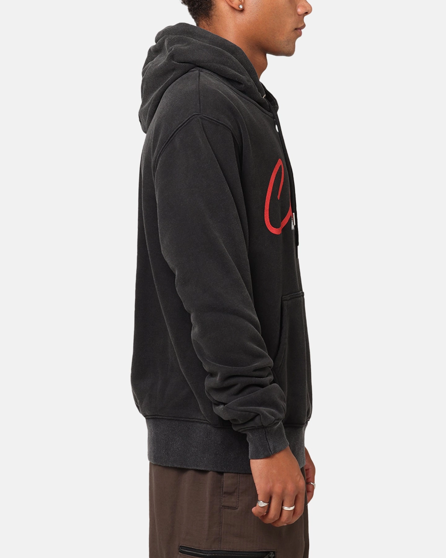 Seamless construction Lifestyle Motion Carre International Script Hoodie Vintage Black