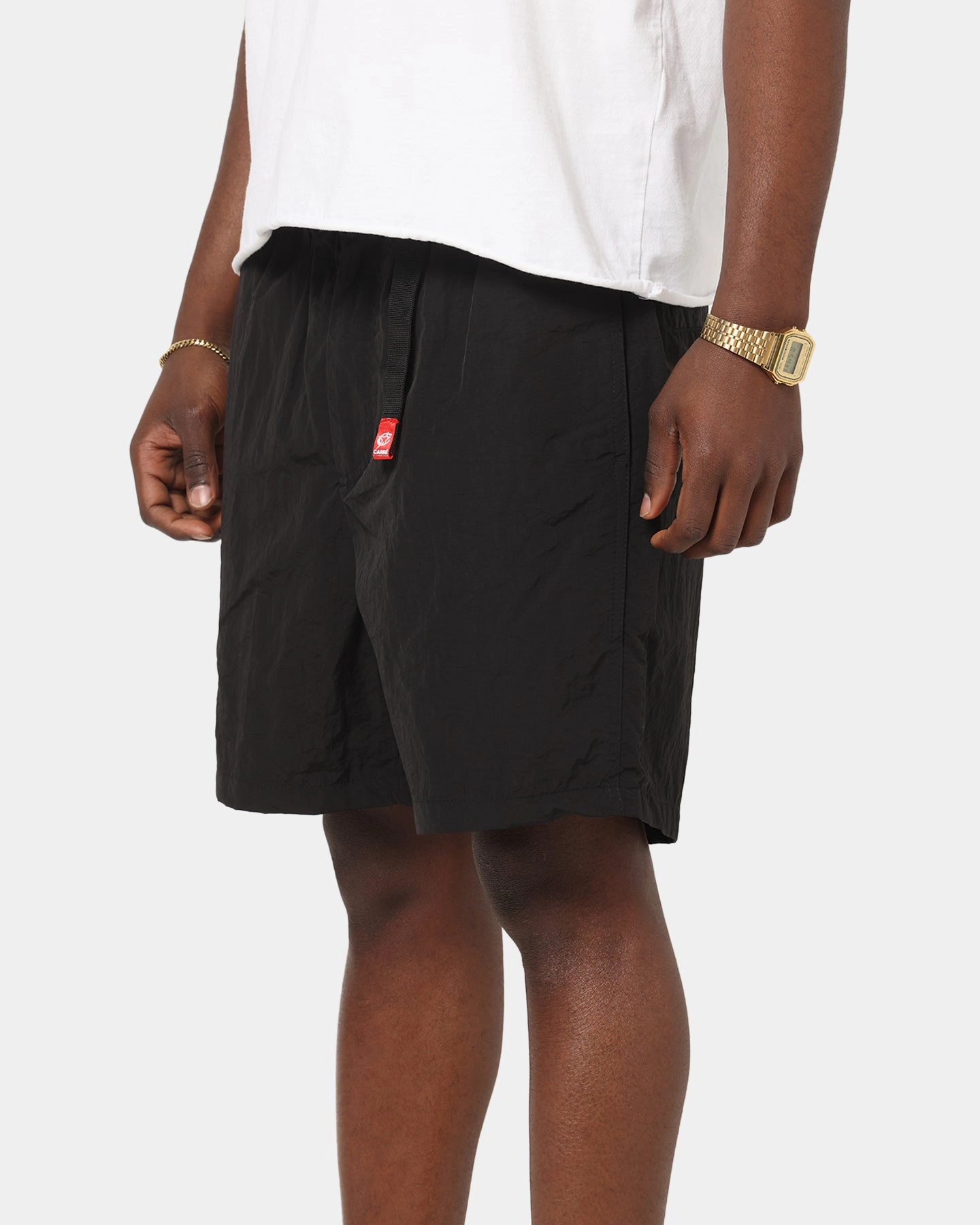 Carre International Shorts Black Warm Weather Wear Biodegradable Material Option