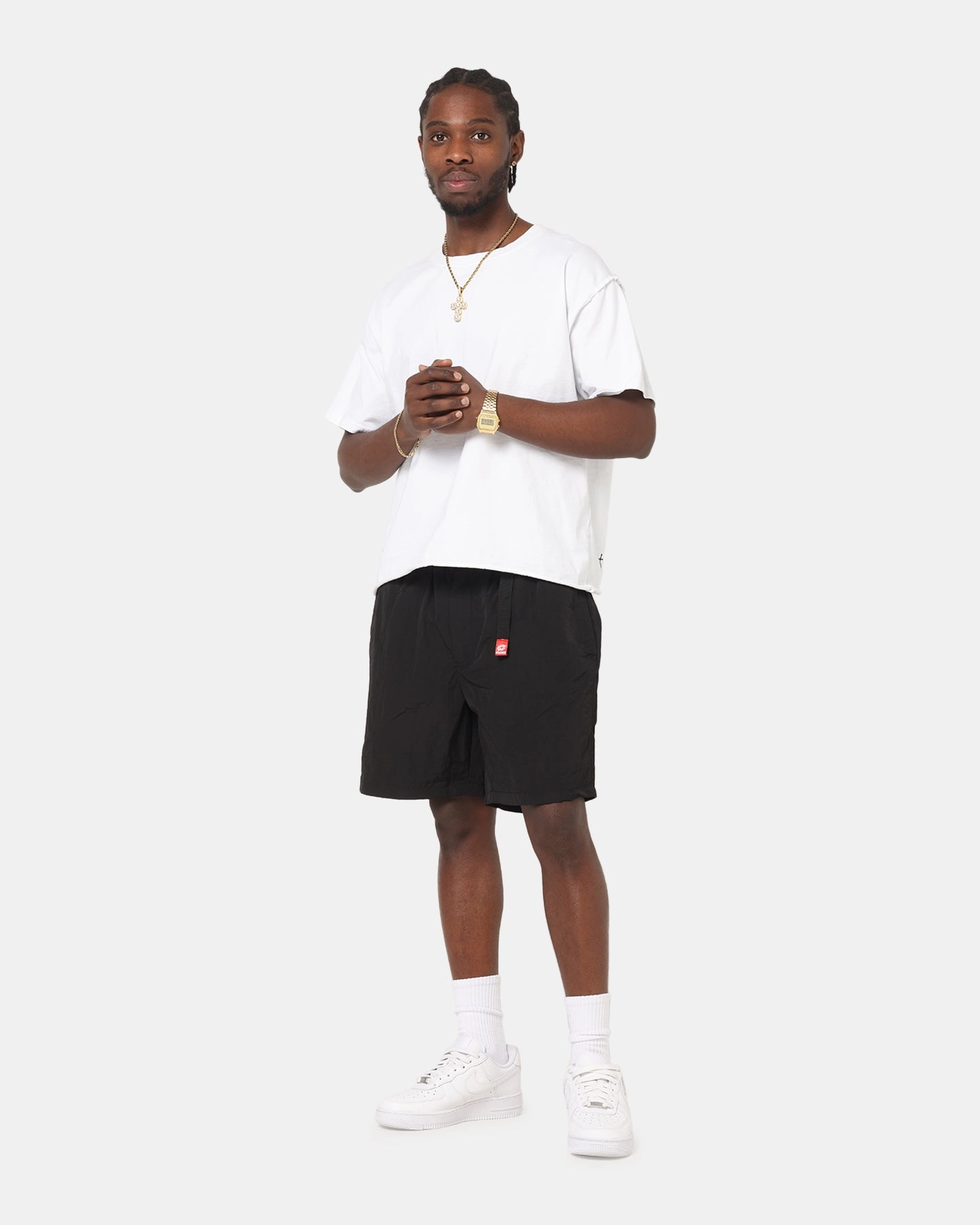 Non Restrictive Waistband Warehouse Work Carre International Shorts Black