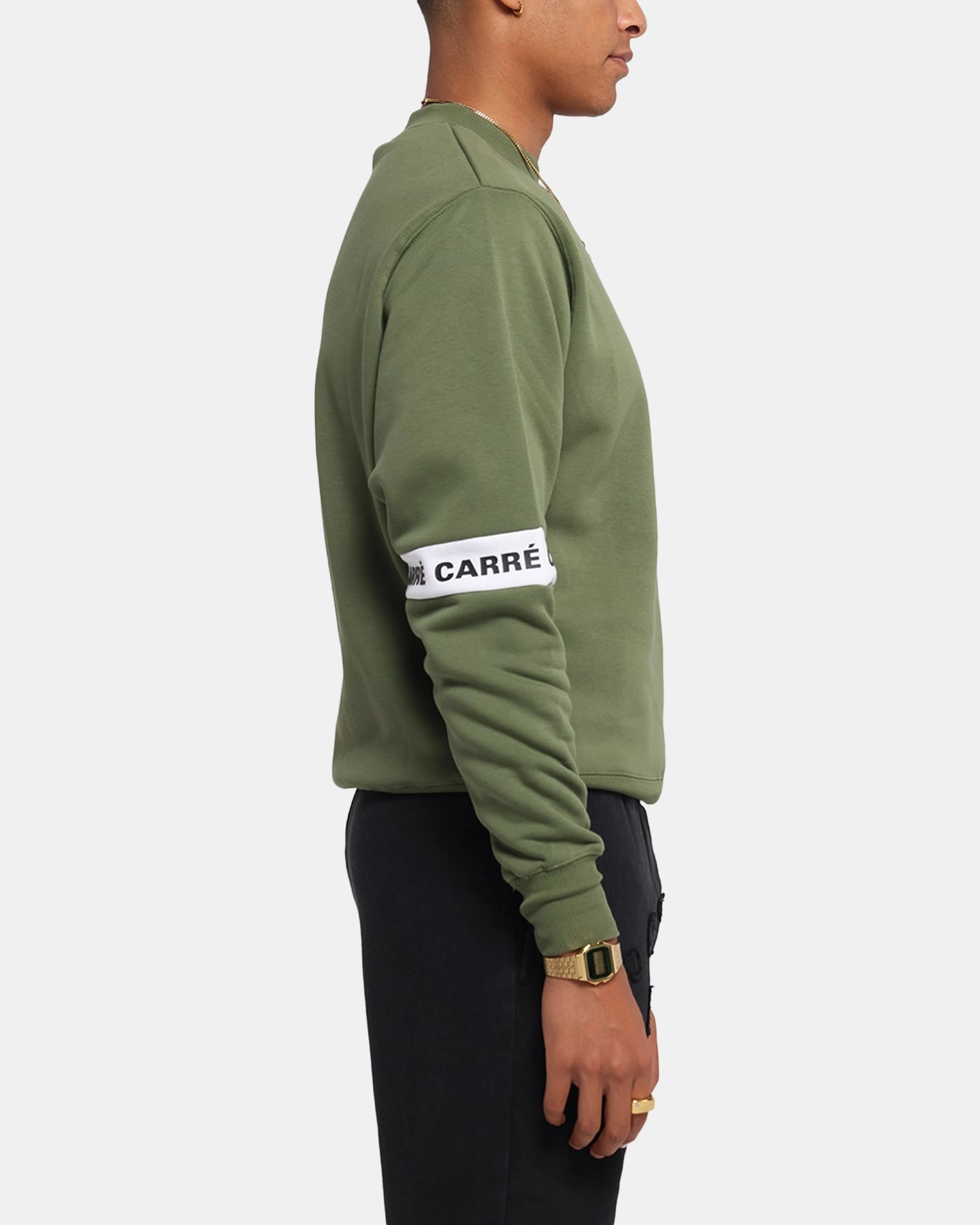 Carre La Manche 2.0 Crewneck Olive Green Soft Knit Design
