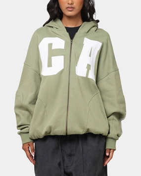 Flexible Compassion Carre Legacy Panelled Zip Hoodie Green