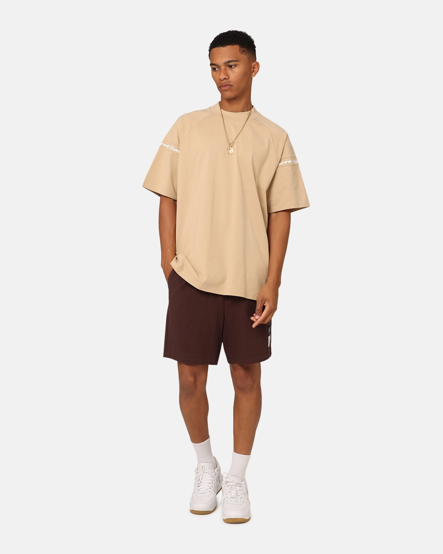 Carre Luxe Linen Shorts Brown Versatile Style