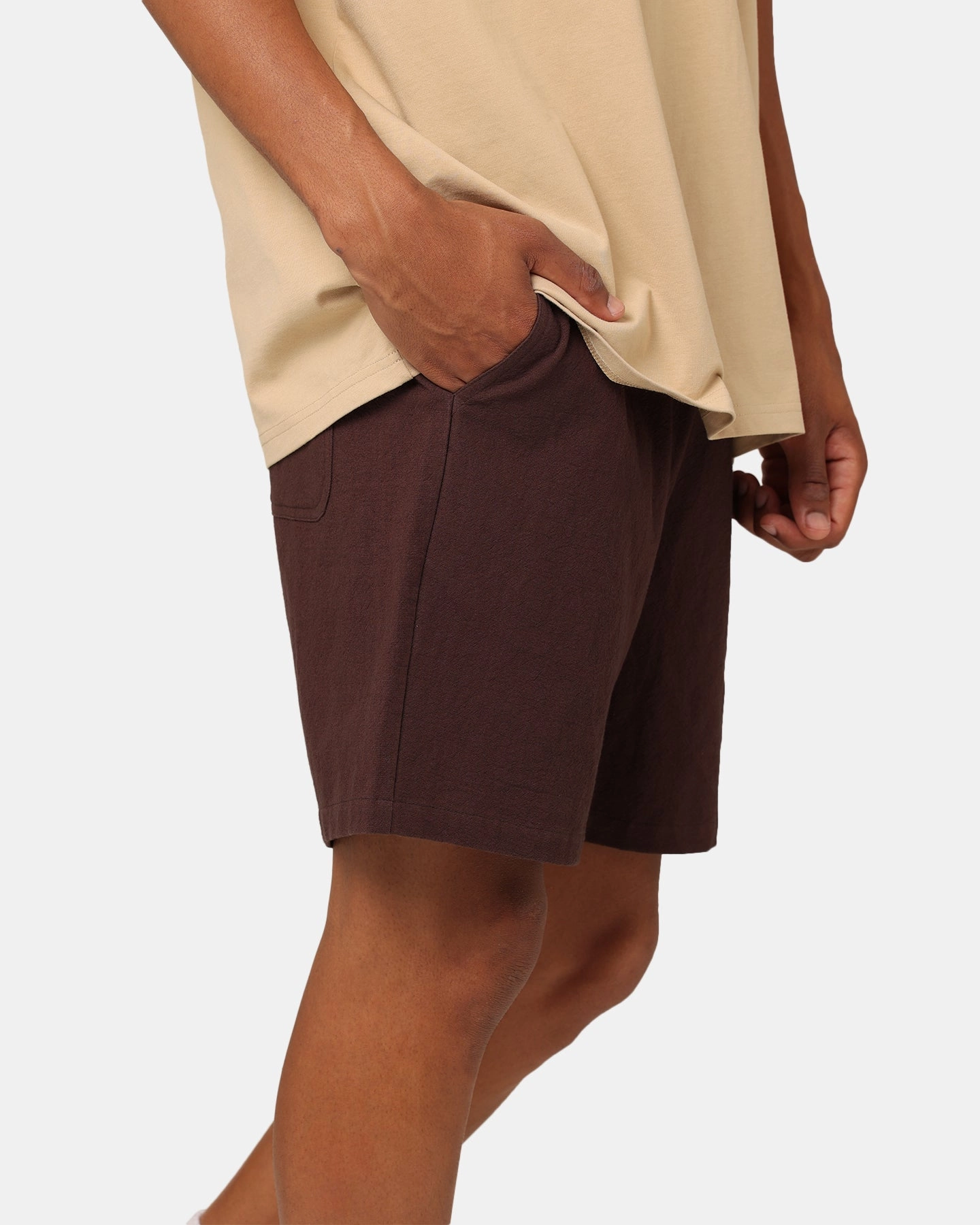 Carre Luxe Linen Shorts Brown tall sizing Warm Weather Wear