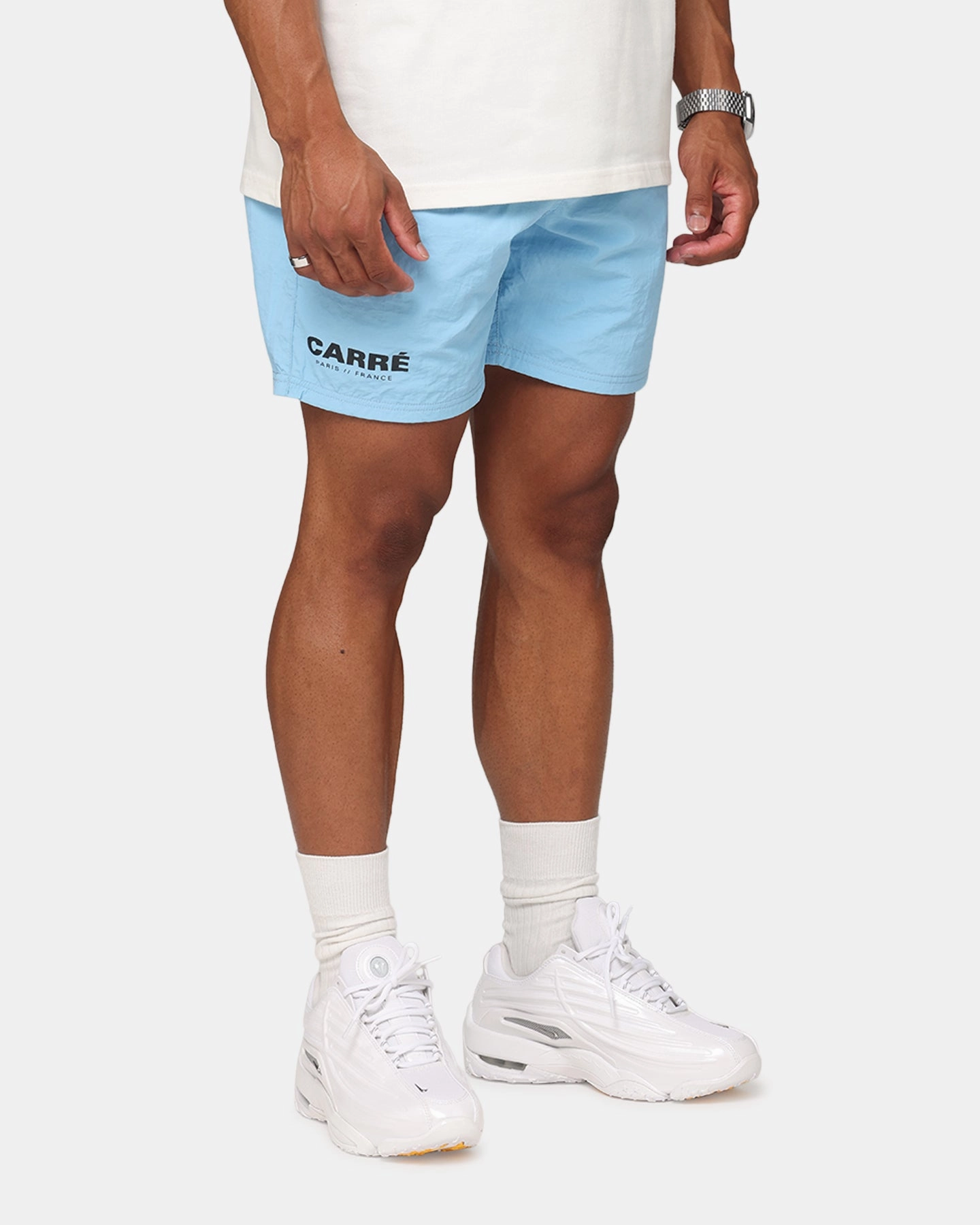 Carre Motion Beach Shorts Light Blue Seamless construction