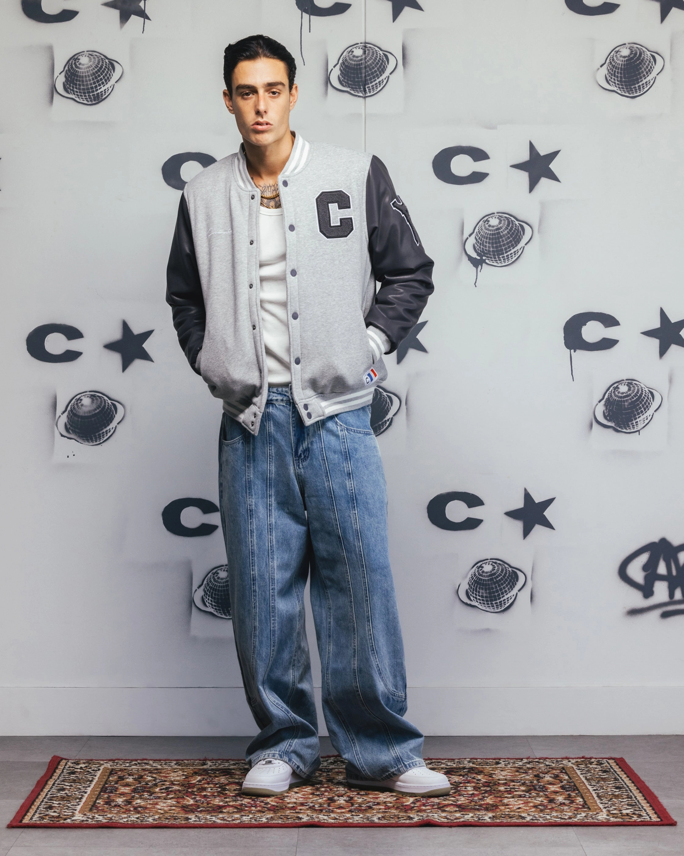 Algorithm Carre MVP Varsity Jacket Grey