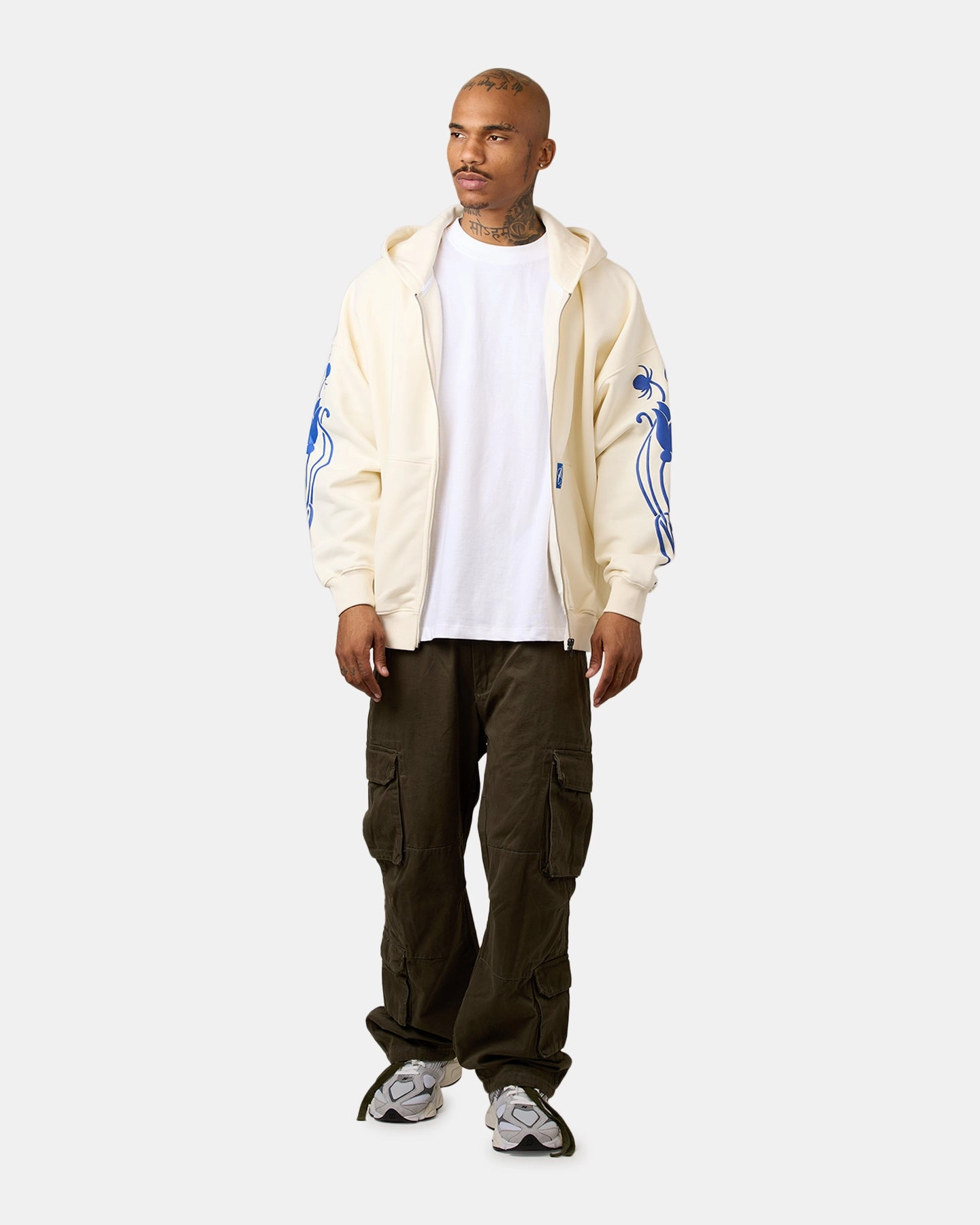 Lose Occasion Carre Nouveau Full Zip Hoodie Off White