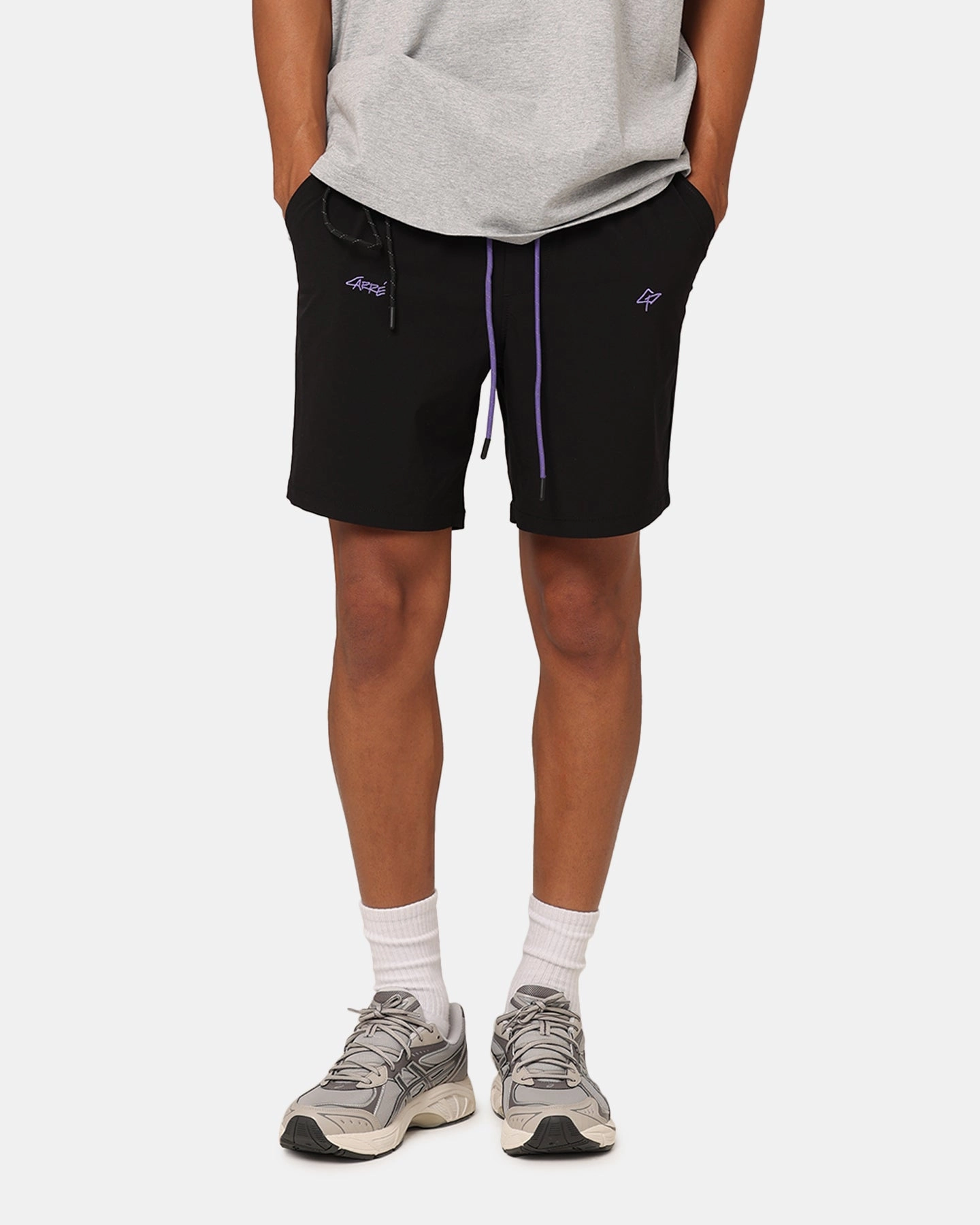 tall size Carre Pace Nylon Shorts Black