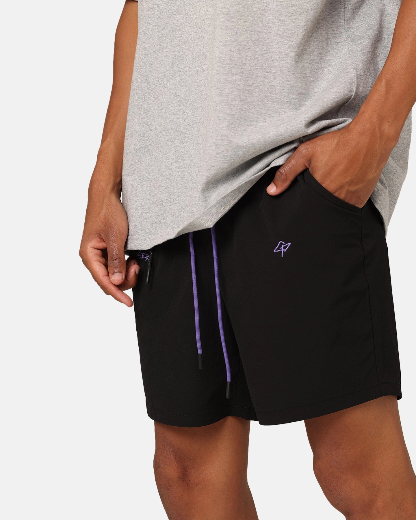 Wear Resistant Fabric Carre Pace Nylon Shorts Black