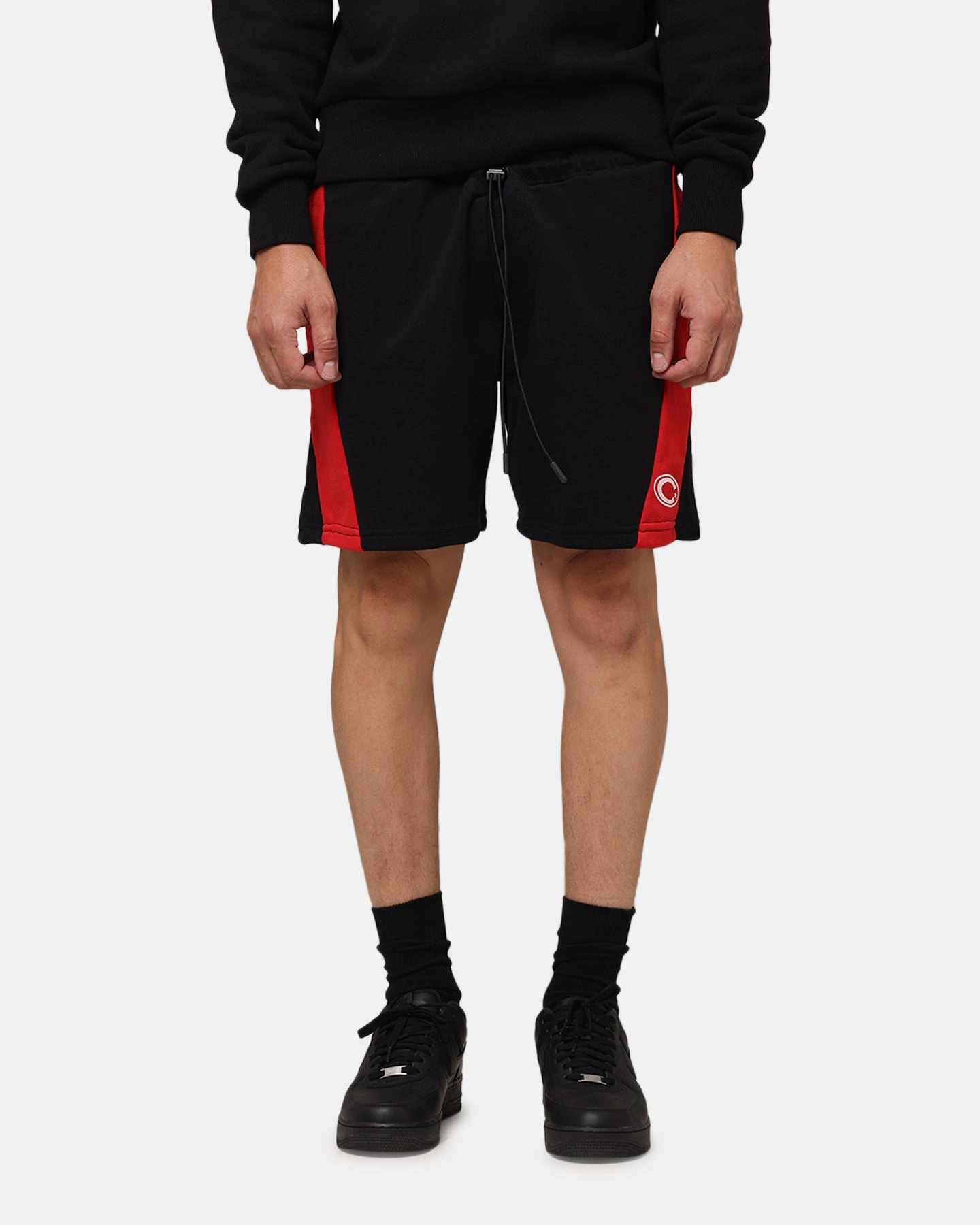 Snag Free Fabric Technology Carre Panelled Shorts Black/Red