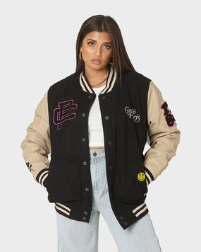 Carre Peace Varsity Jacket Black/Stone Ceremony Aim