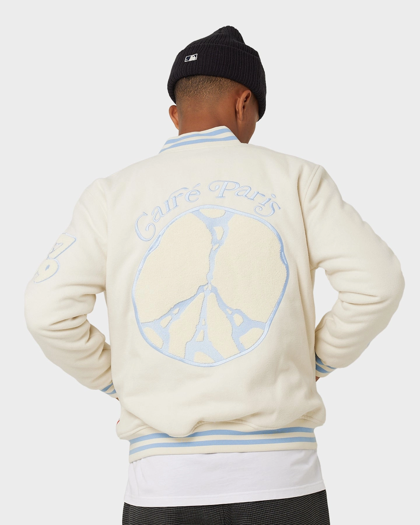 Chemistry Urban Motion Carre Peace Varsity Jacket Off White/Blue
