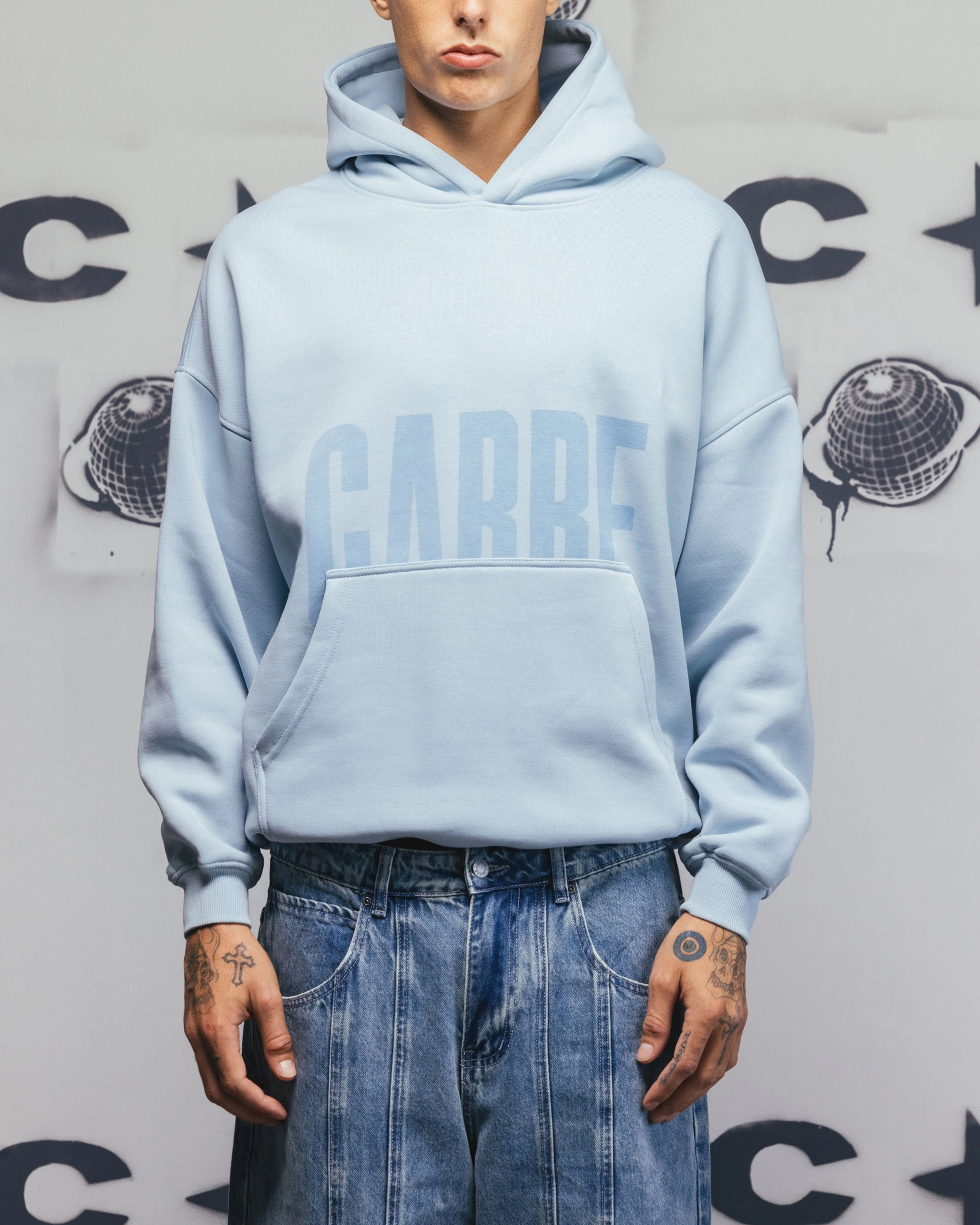 Outdoor Approved Carre Premium Essentials Hoodie Baby Blue