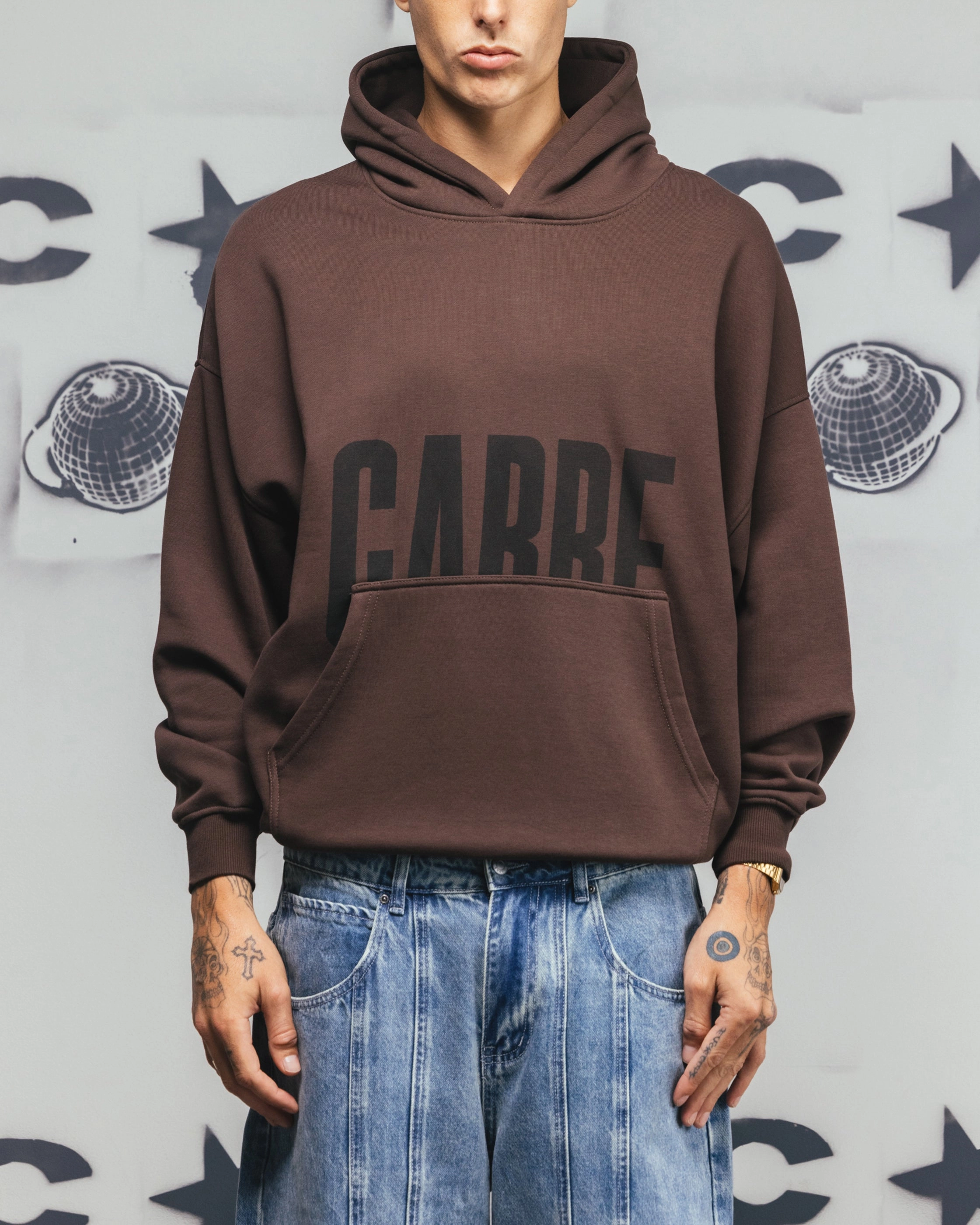 Carre Premium Essentials Hoodie Chocolate sophisticated appearance