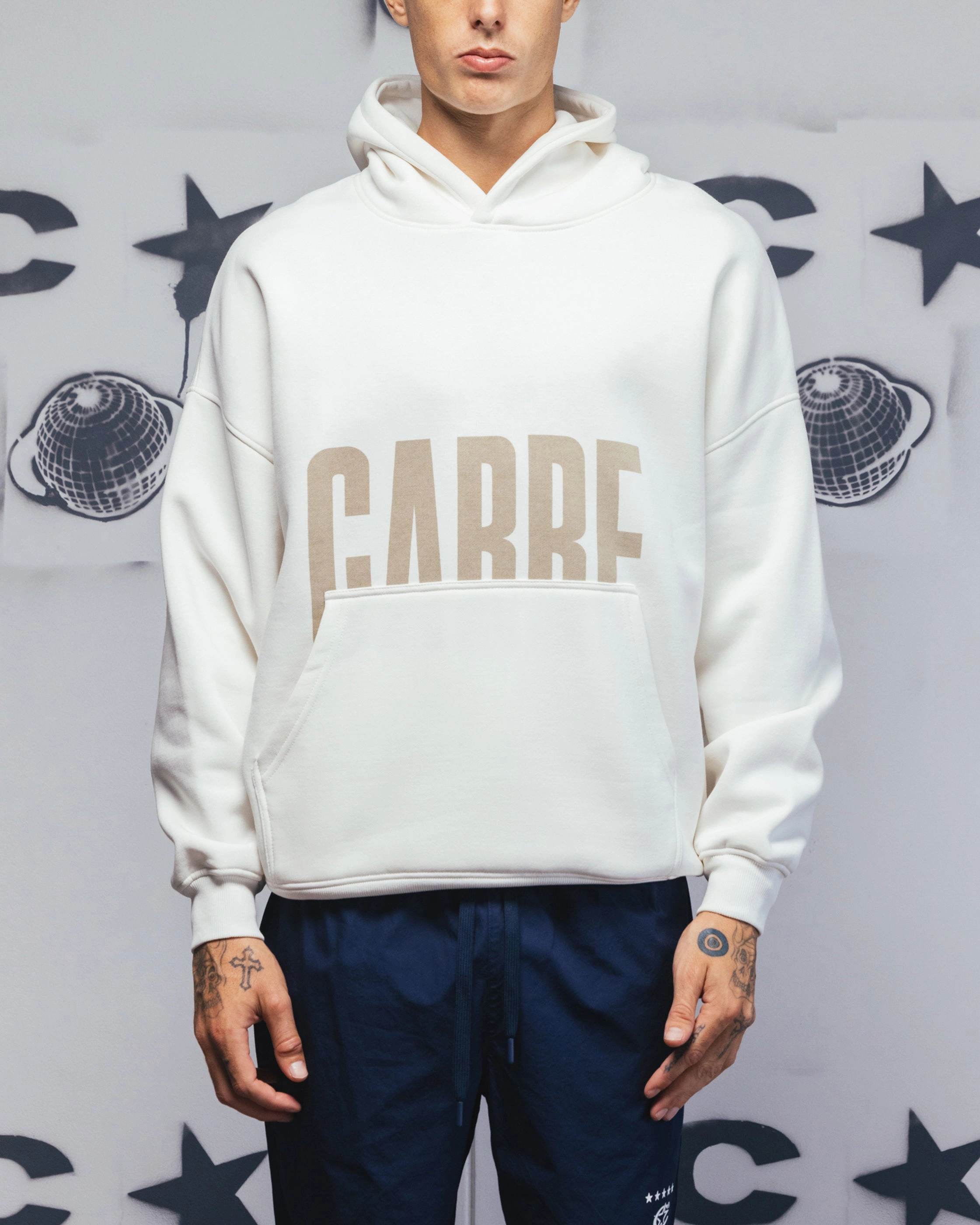 Durable Reinforcements Carre Premium Essentials Hoodie Cream