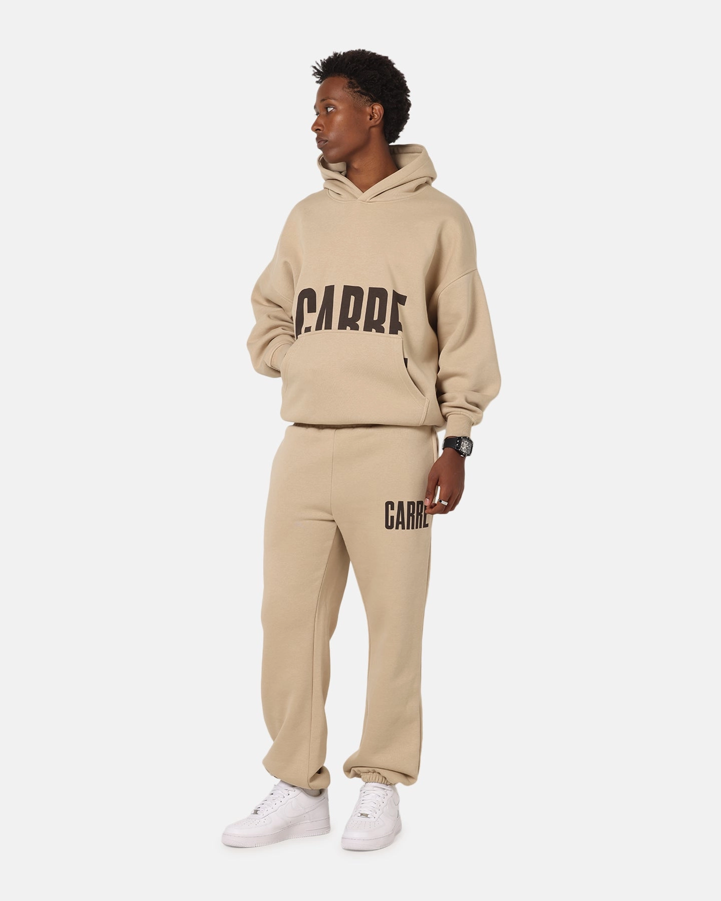 Wind Protection Carre Premium Essentials Hoodie Light Brown