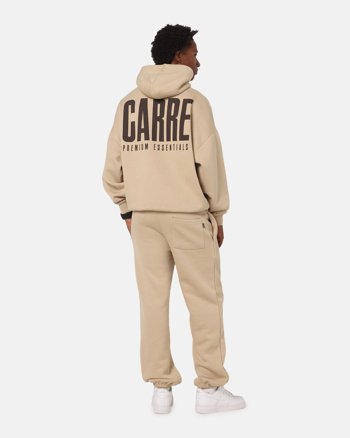 Reflective accents Carre Premium Essentials Hoodie Light Brown