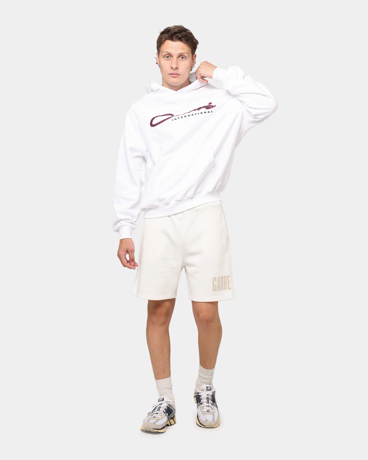 Carre Premium Essentials Sweat Shorts Cream shorts set