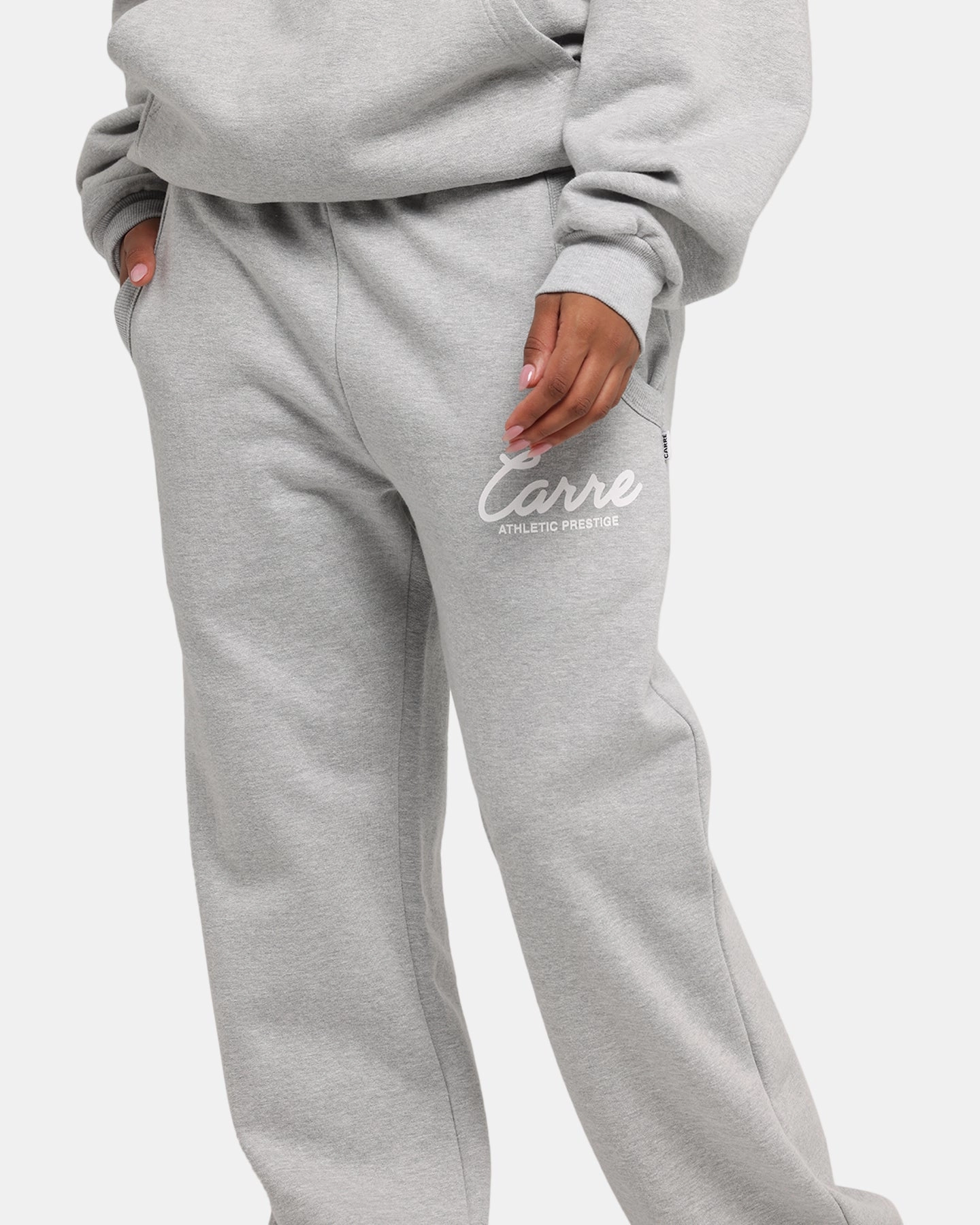 Carre Prestige Script Sweatpants Grey Marle Core Style Smart Comfort