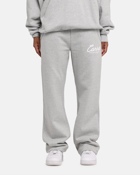 Chilly Layering Versatile Design Carre Prestige Script Sweatpants Grey Marle
