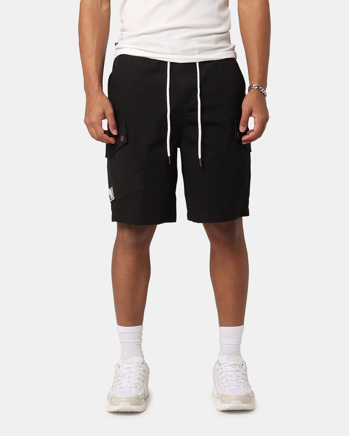 Modern Design Carre Quality Cargo Shorts Black