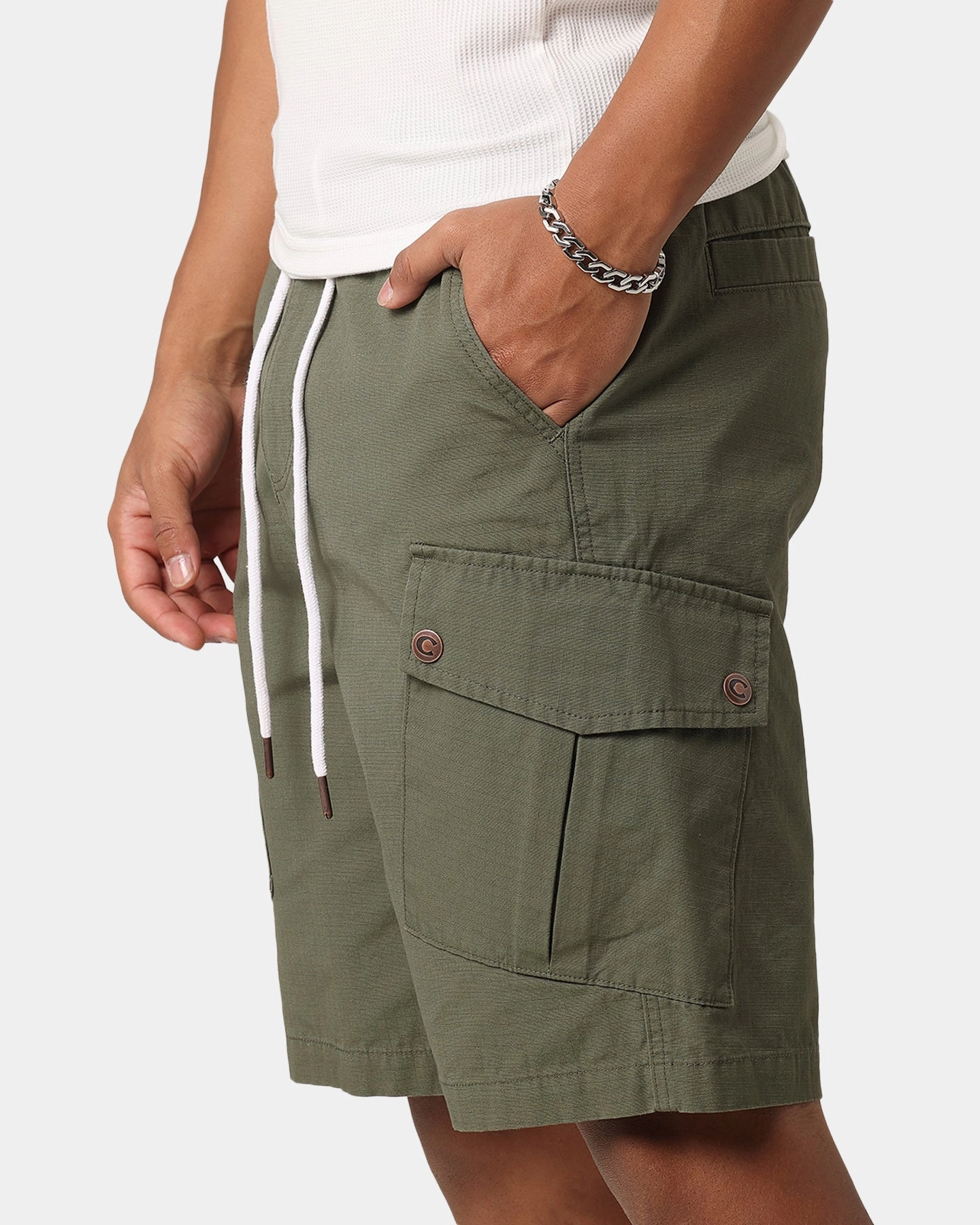 spring shorts Warm Day Carre Quality Cargo Shorts Green