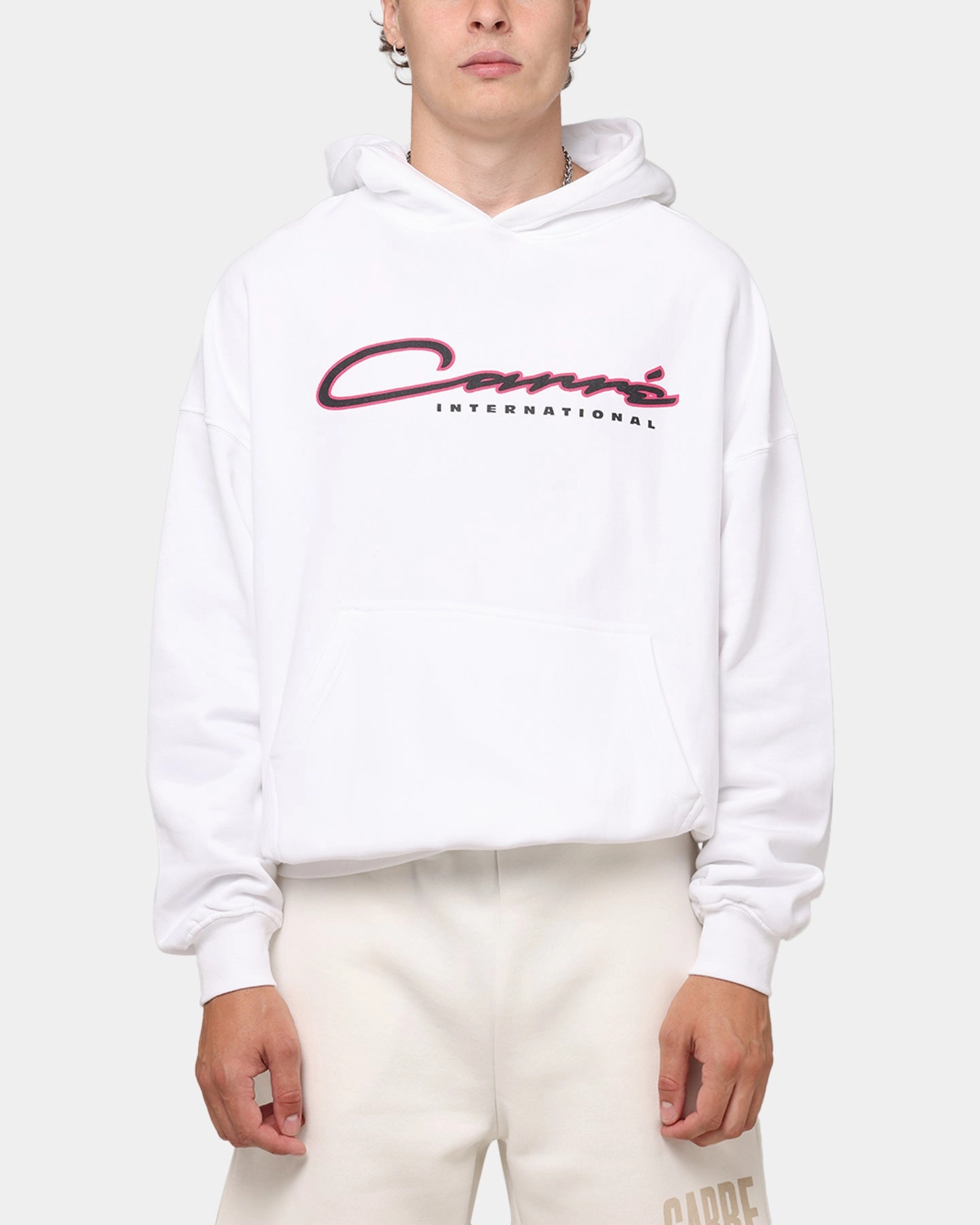 Carre Race Script Hoodie White commuting