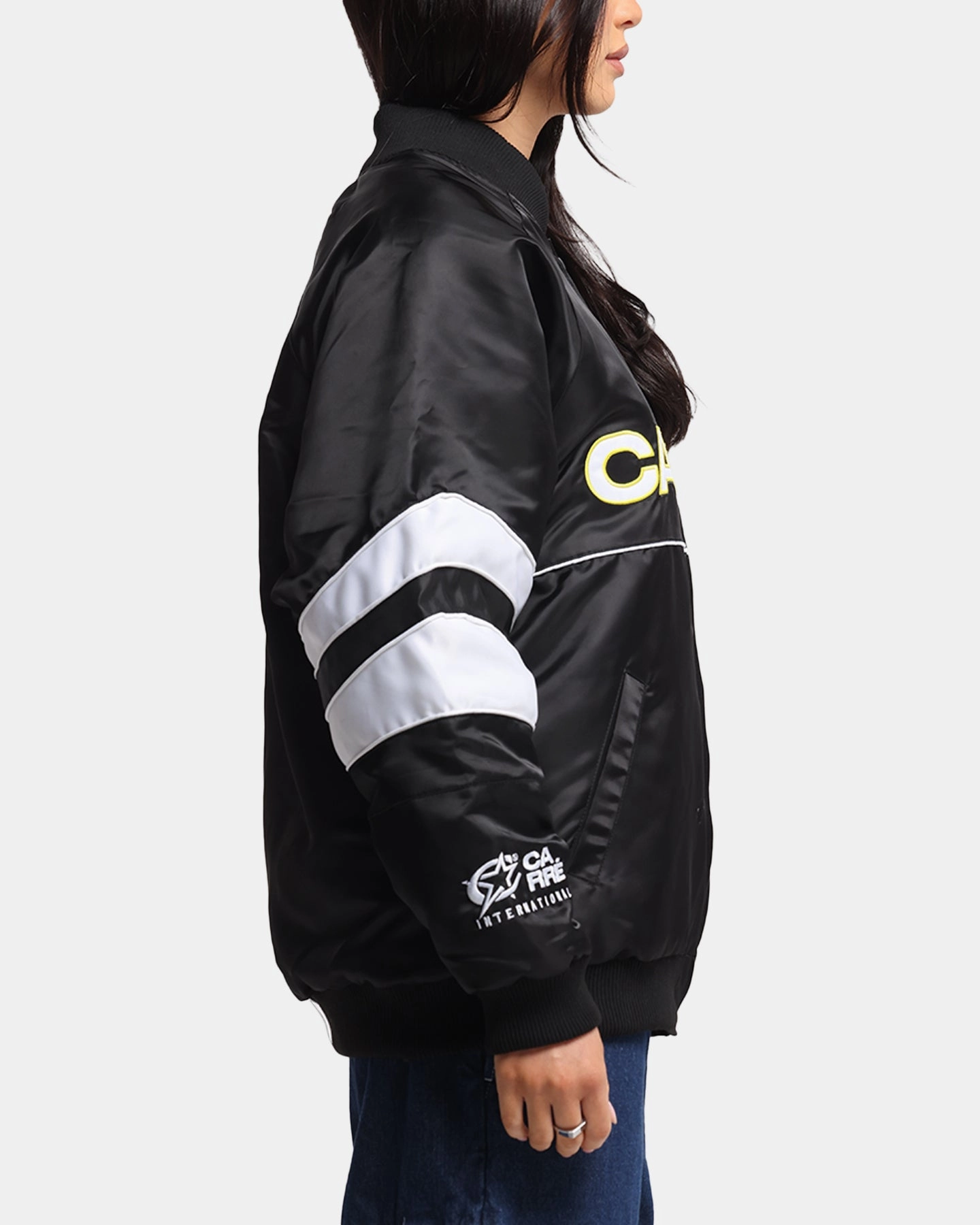 Carre Rally Panelled Bomber Jacket Black Solution