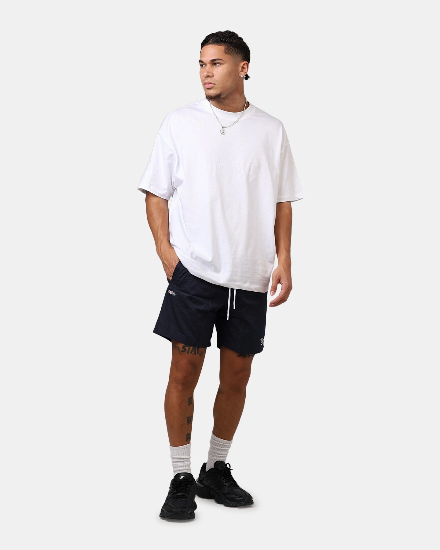 Soft Stretch Water resistant coating Carre Rara Beach Shorts Navy