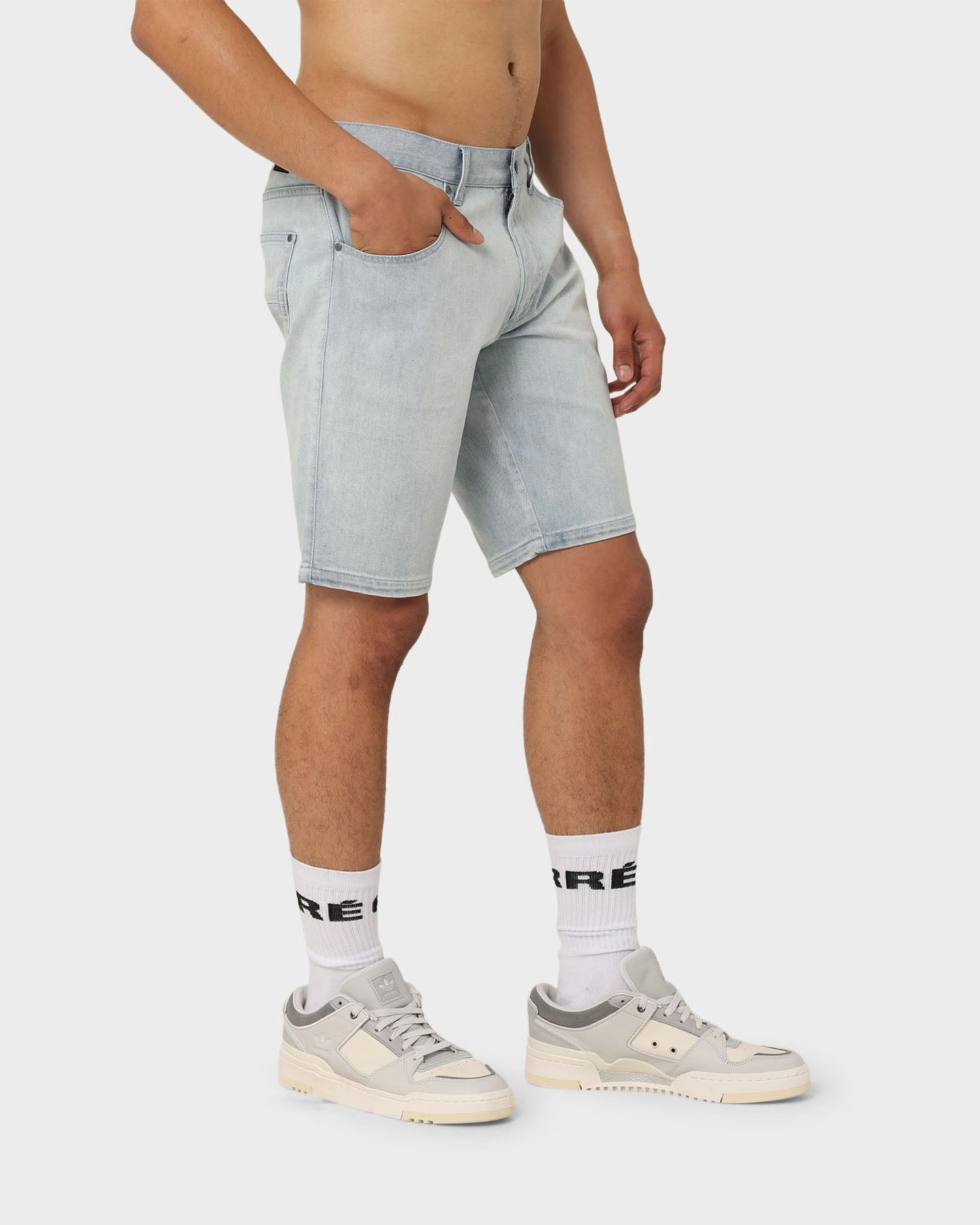 Carre Relache Denim Shorts Light Blue Cool Comfort