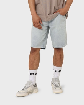 gym kit Gym apparel Carre Relache Denim Shorts Light Blue