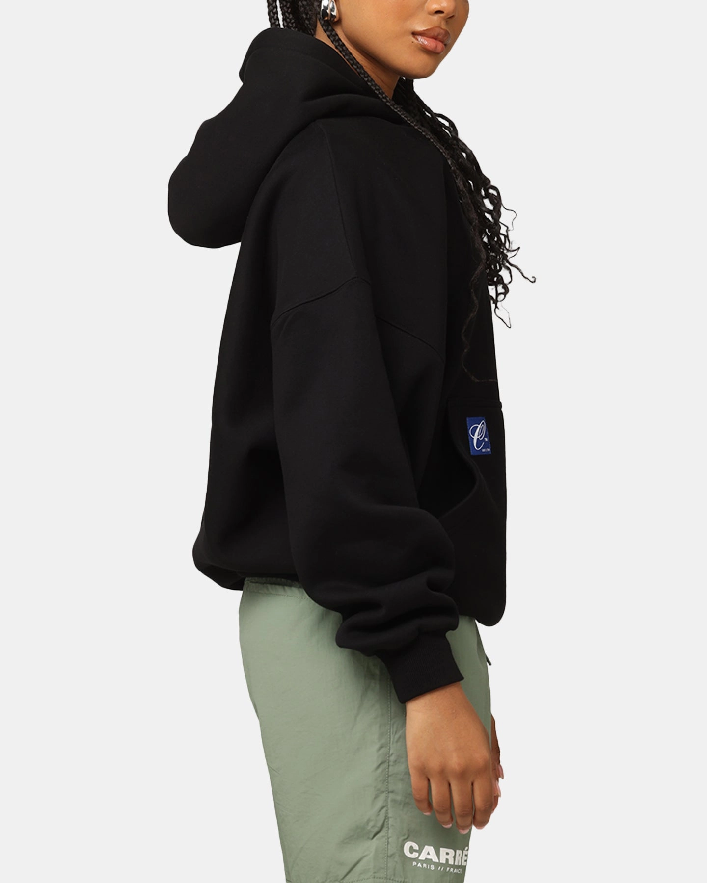 Carre Roadman Oversized Hoodie Black monochromatic