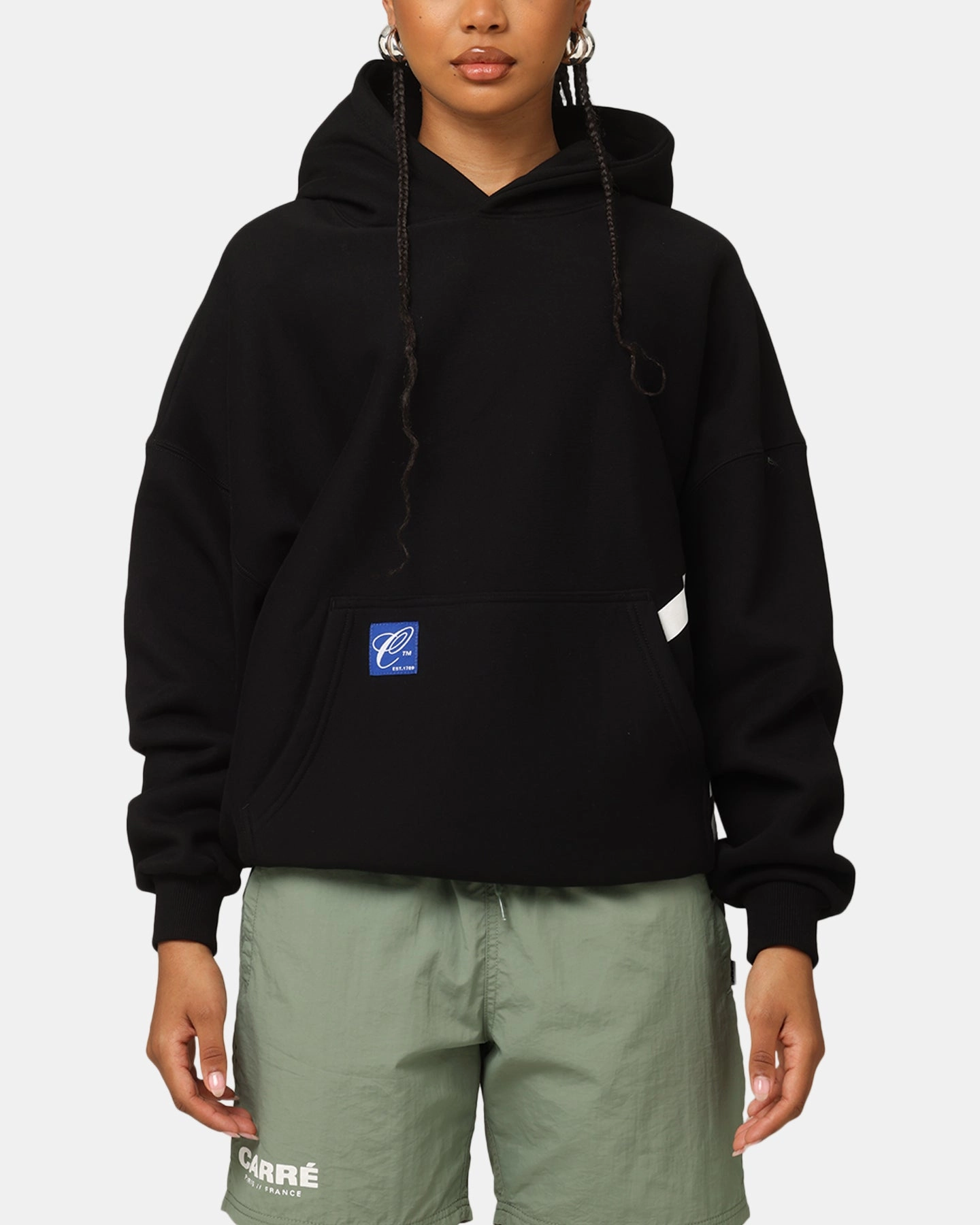 men Carre Roadman Oversized Hoodie Black