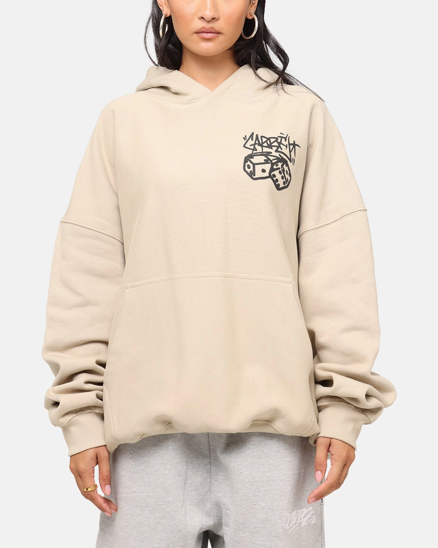 Multipurpose Utility Carre Rolling Worldwide Hoodie Stone